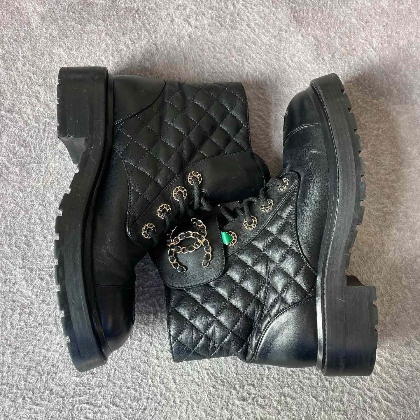 Chanel Chanel Black Boots 37 Women Size US 6.5 / IT 36.5 - 8 Thumbnail