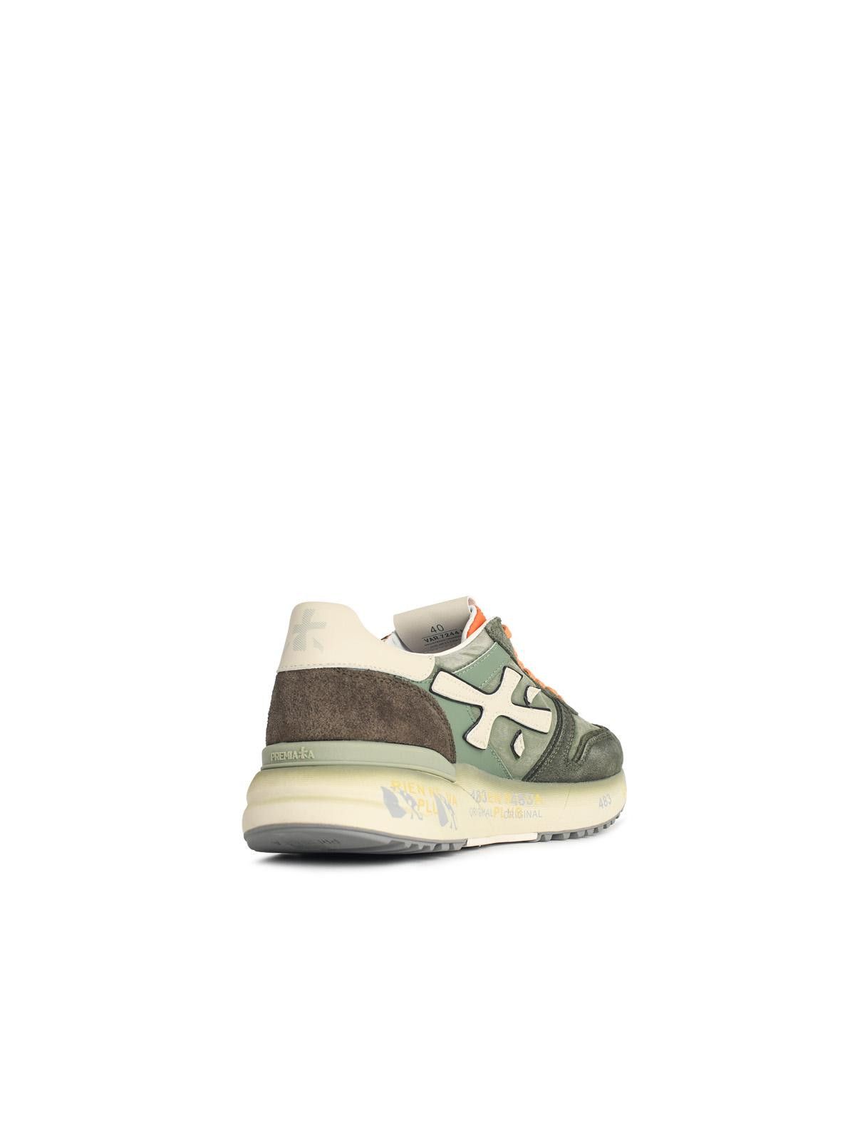 Premiata PREMIATA 'Mick' Green Leather Blend Sneakers Size US 13 / EU 46 - 3 Thumbnail