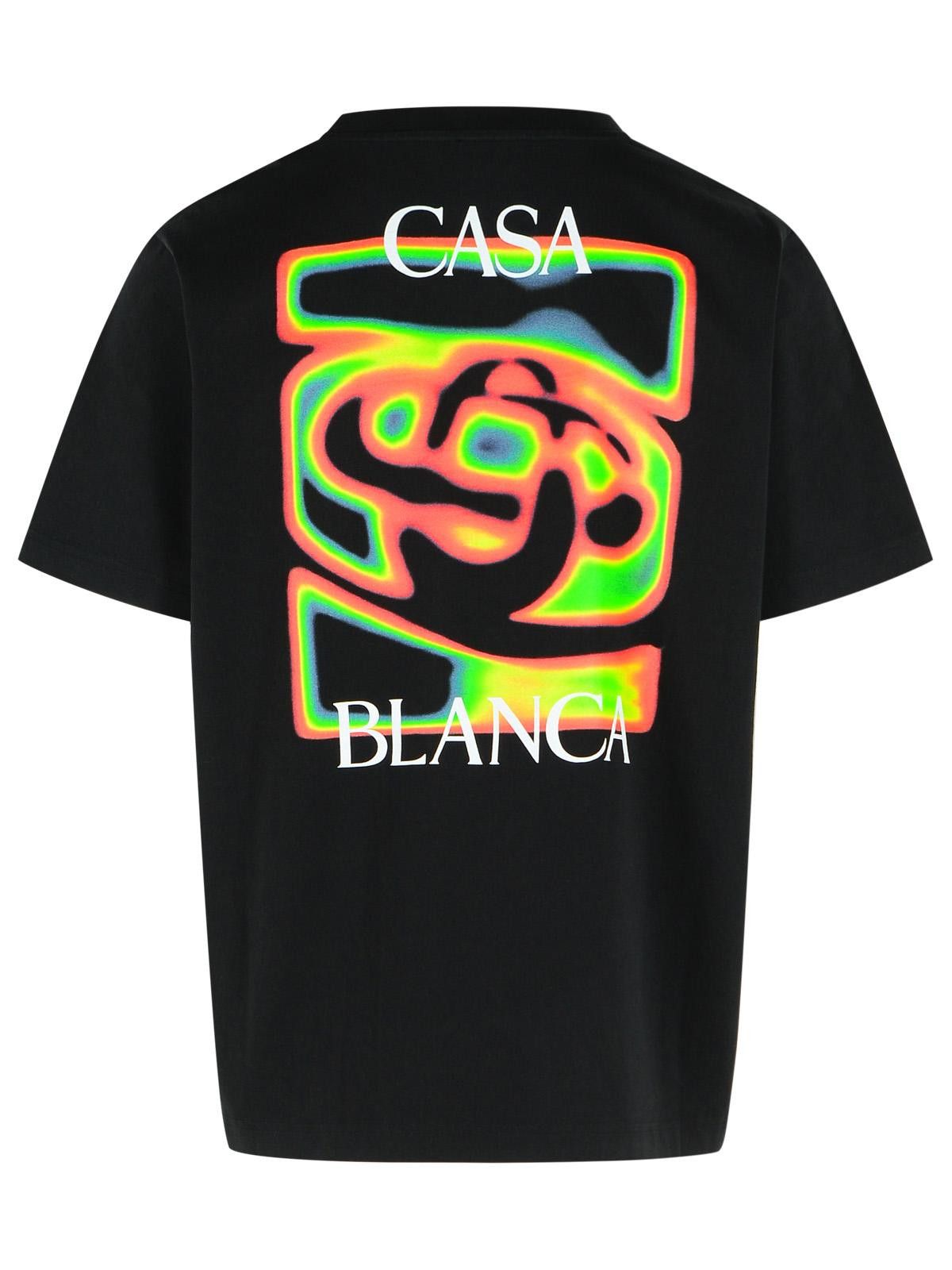 Casablanca CASABLANCA 'Heat Map' Black Cotton T-Shirt Size US S / EU 44-46 / 1 - 3 Thumbnail
