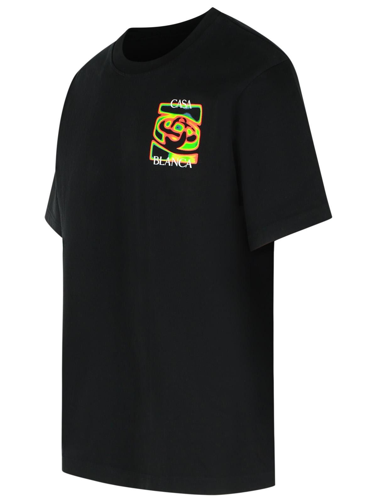 Casablanca CASABLANCA 'Heat Map' Black Cotton T-Shirt Size US S / EU 44-46 / 1 - 2 Thumbnail