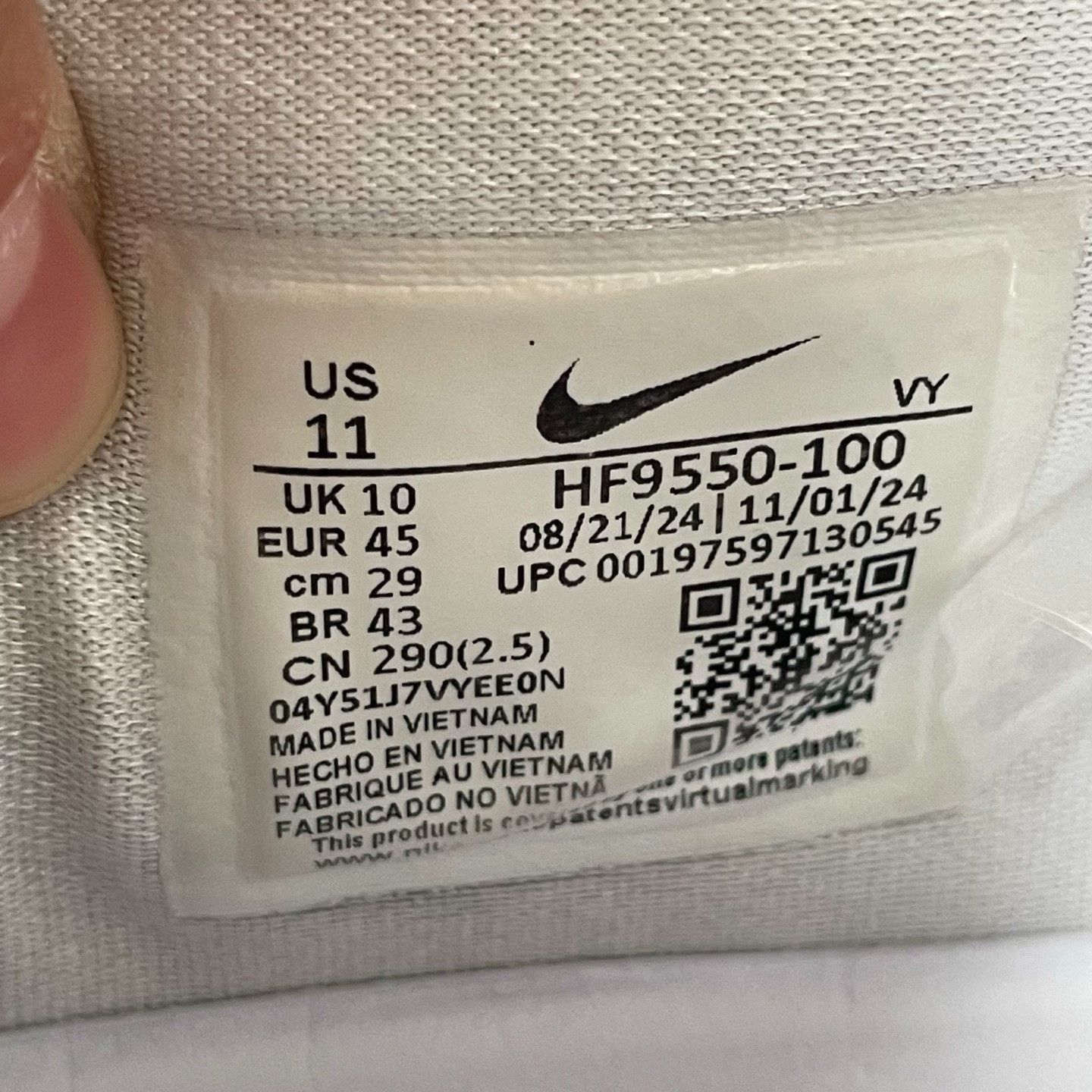 Nike Nike White Lowtop Sneakers 45 Men Size US 11.5 / EU 44-45 - 7 Thumbnail
