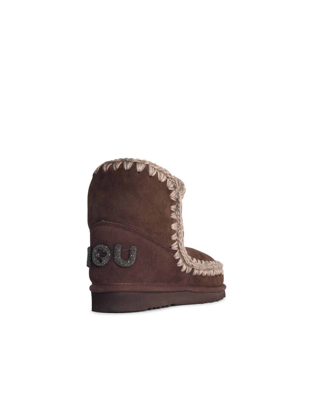 Mou MOU 'Eskimo 18 Glitter Logo' Suede And Brown Pepper Ankle Boots Size US 6 / IT 36 - 3 Thumbnail