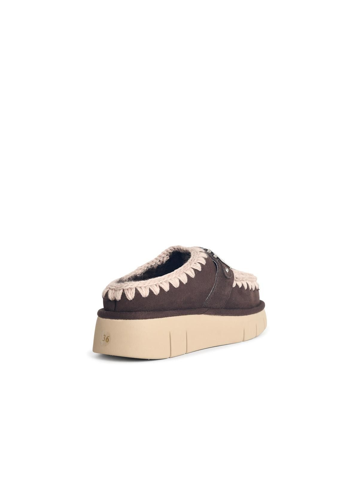 Mou MOU 'Bounce Clog' Mocha Suede Slippers Size US 10 / IT 40 - 3 Thumbnail