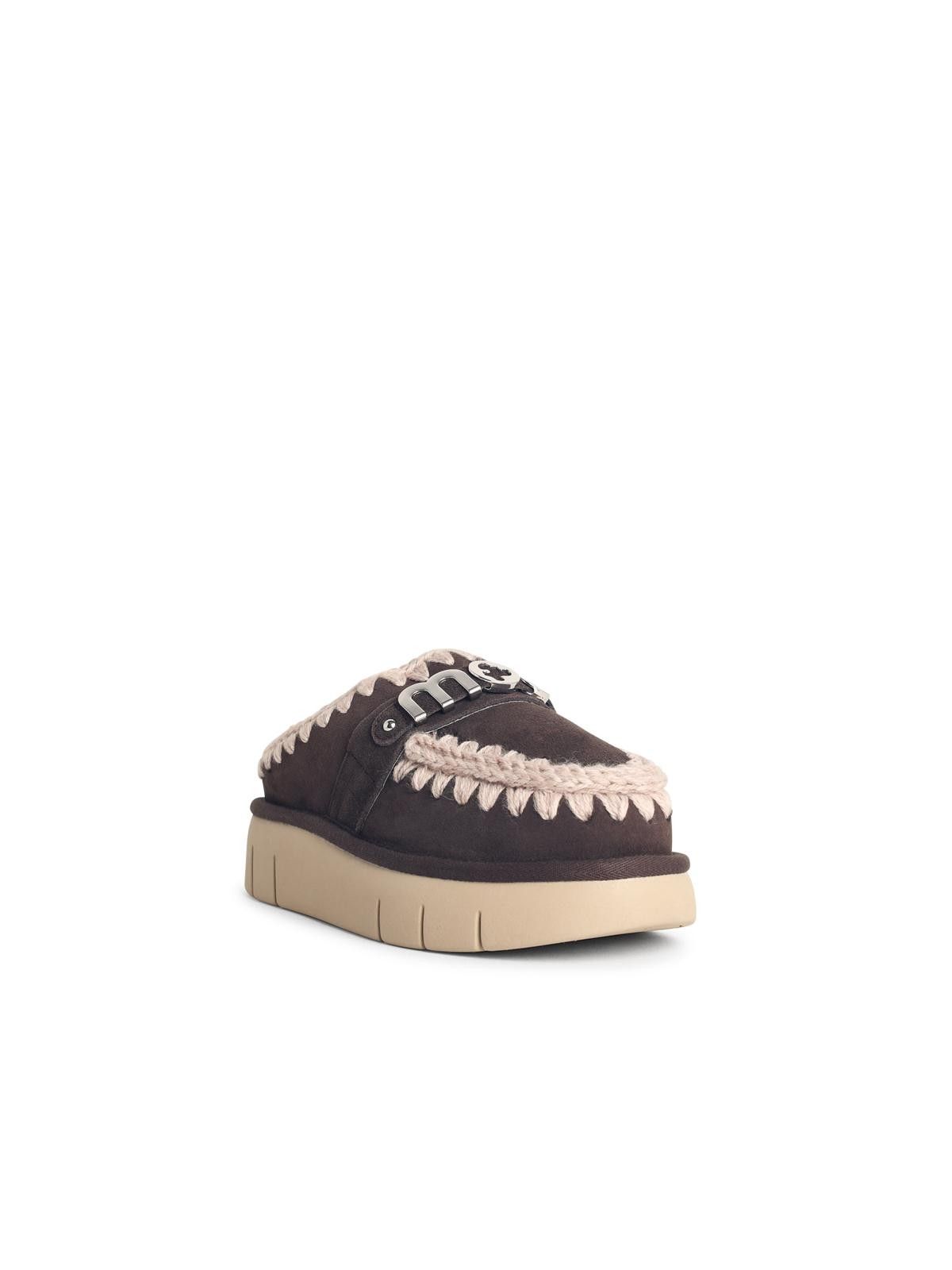 Mou MOU 'Bounce Clog' Mocha Suede Slippers Size US 10 / IT 40 - 2 Thumbnail