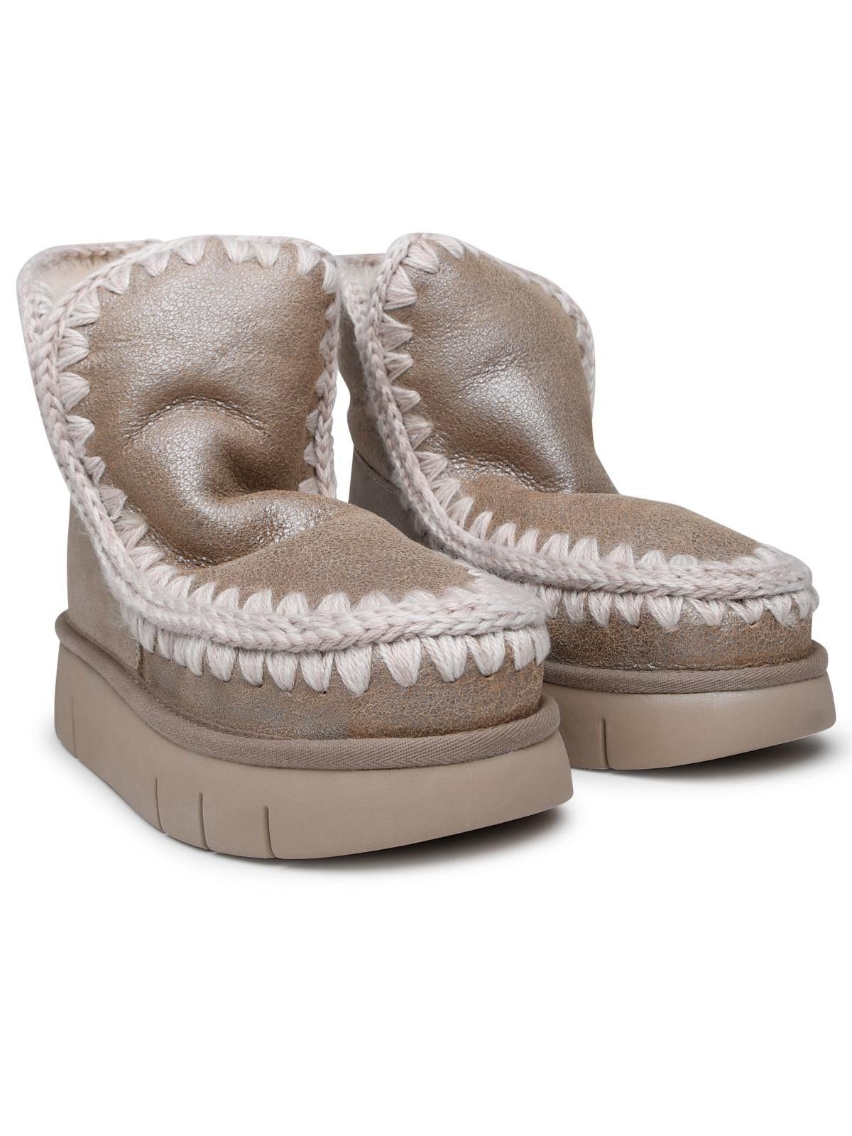 Mou MOU Eskimo Beige Sheepskin Ankle Boots Size US 8 / IT 38 - 2 Thumbnail