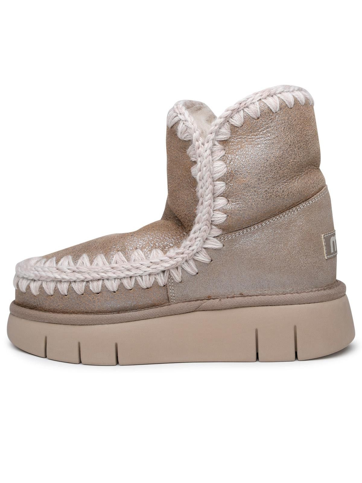 Mou MOU Eskimo Beige Sheepskin Ankle Boots Size US 8 / IT 38 - 3 Thumbnail