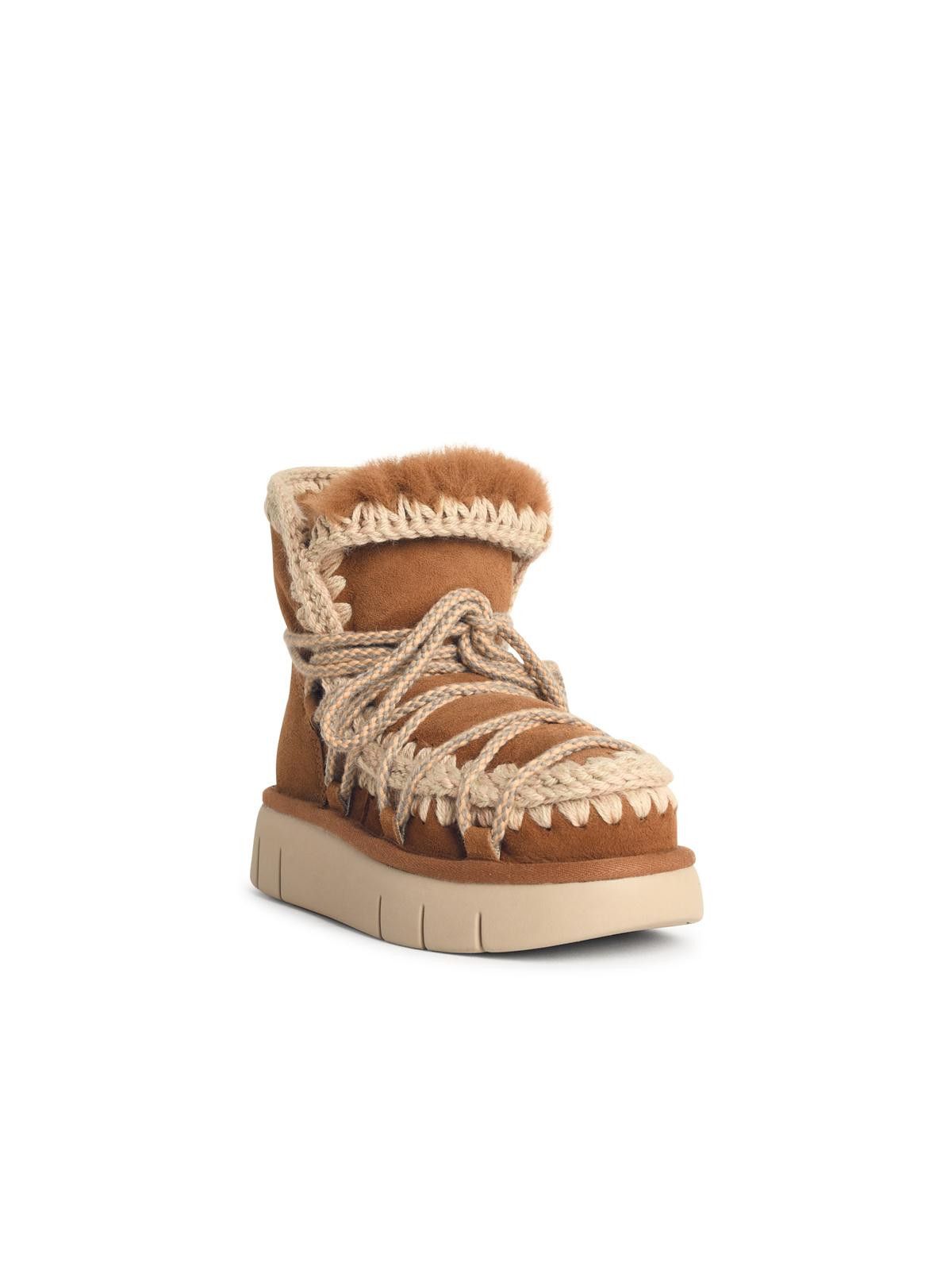 Mou MOU 'Bounce' Suede Cognac Ankle Boots Size US 6 / IT 36 - 2 Thumbnail