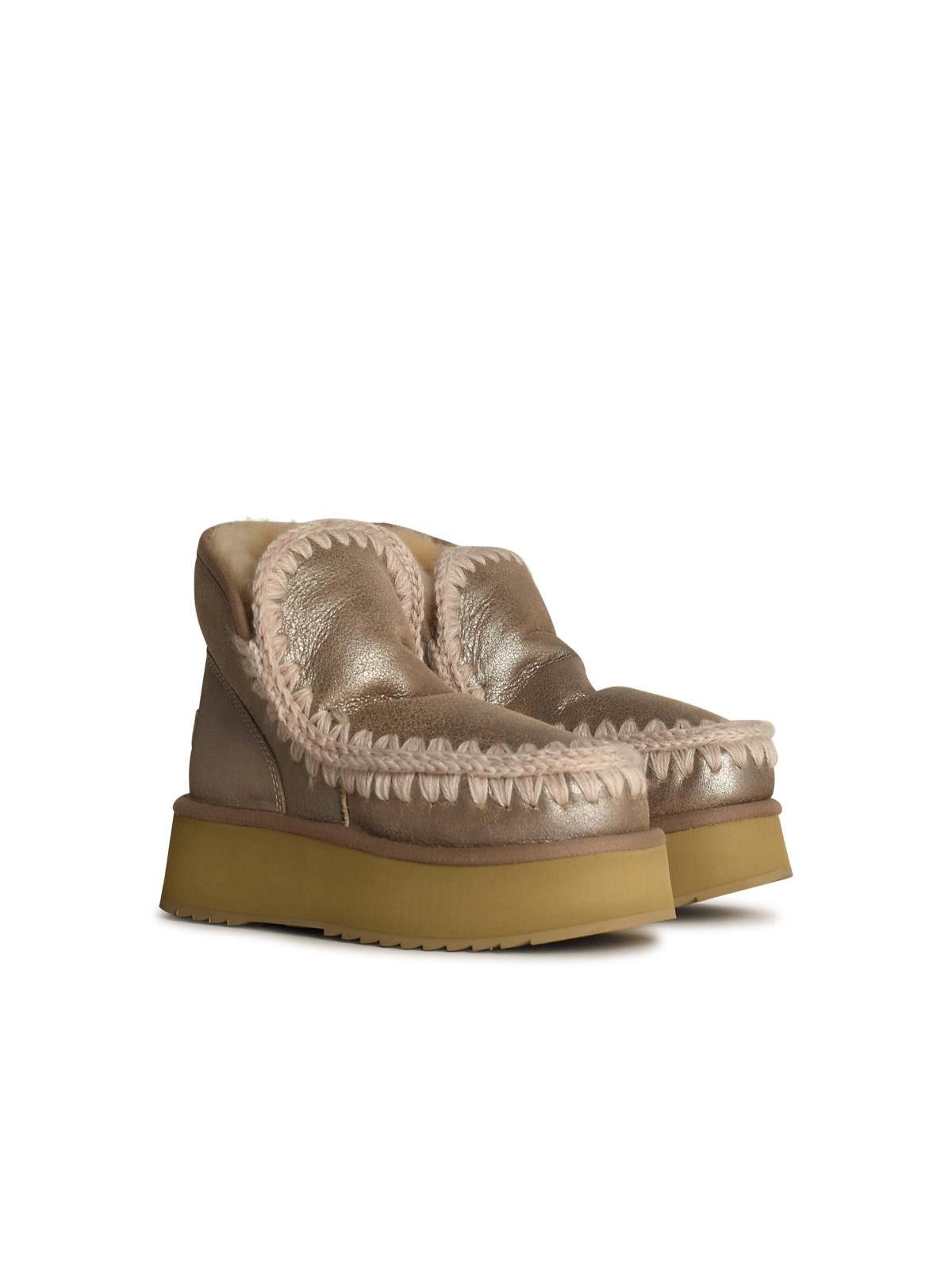 Mou MOU Eskimo 'Platform' In Beige Suede Size US 11 / IT 41 - 2 Thumbnail