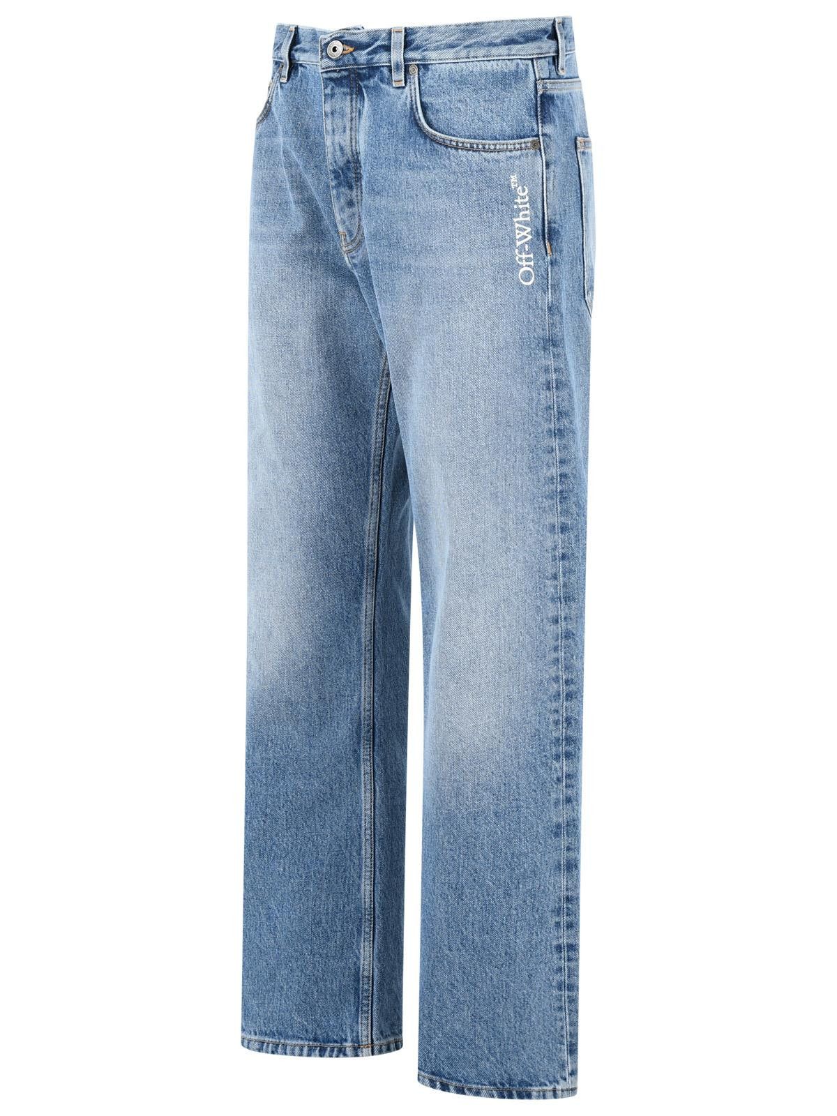 Off-White OFF-WHITE Light Blue Cotton Jeans Size US 32 / EU 48 - 2 Thumbnail