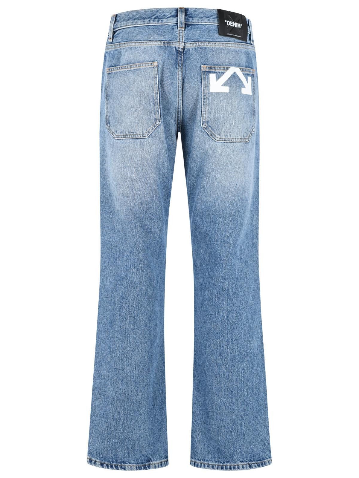 Off-White OFF-WHITE Light Blue Cotton Jeans Size US 33 - 3 Thumbnail