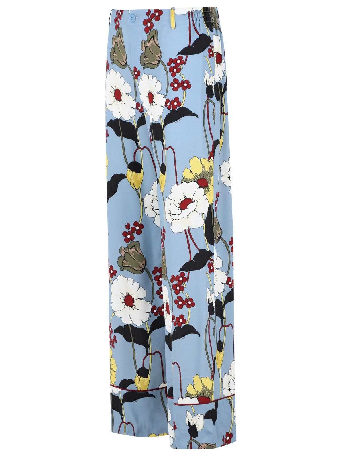 Marni MARNI Light Blue Viscose Trousers Size 26" / US 2 / IT 38 - 2 Thumbnail