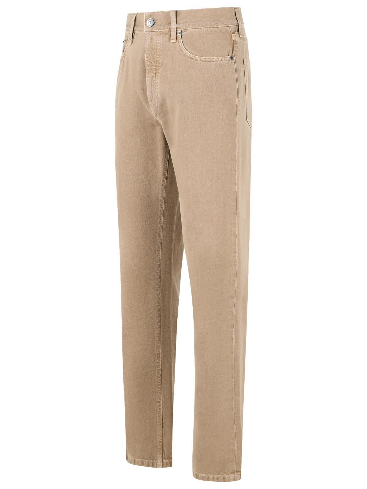 Ermenegildo Zegna ZEGNA Beige Cotton Jeans Size US 31 - 2 Thumbnail