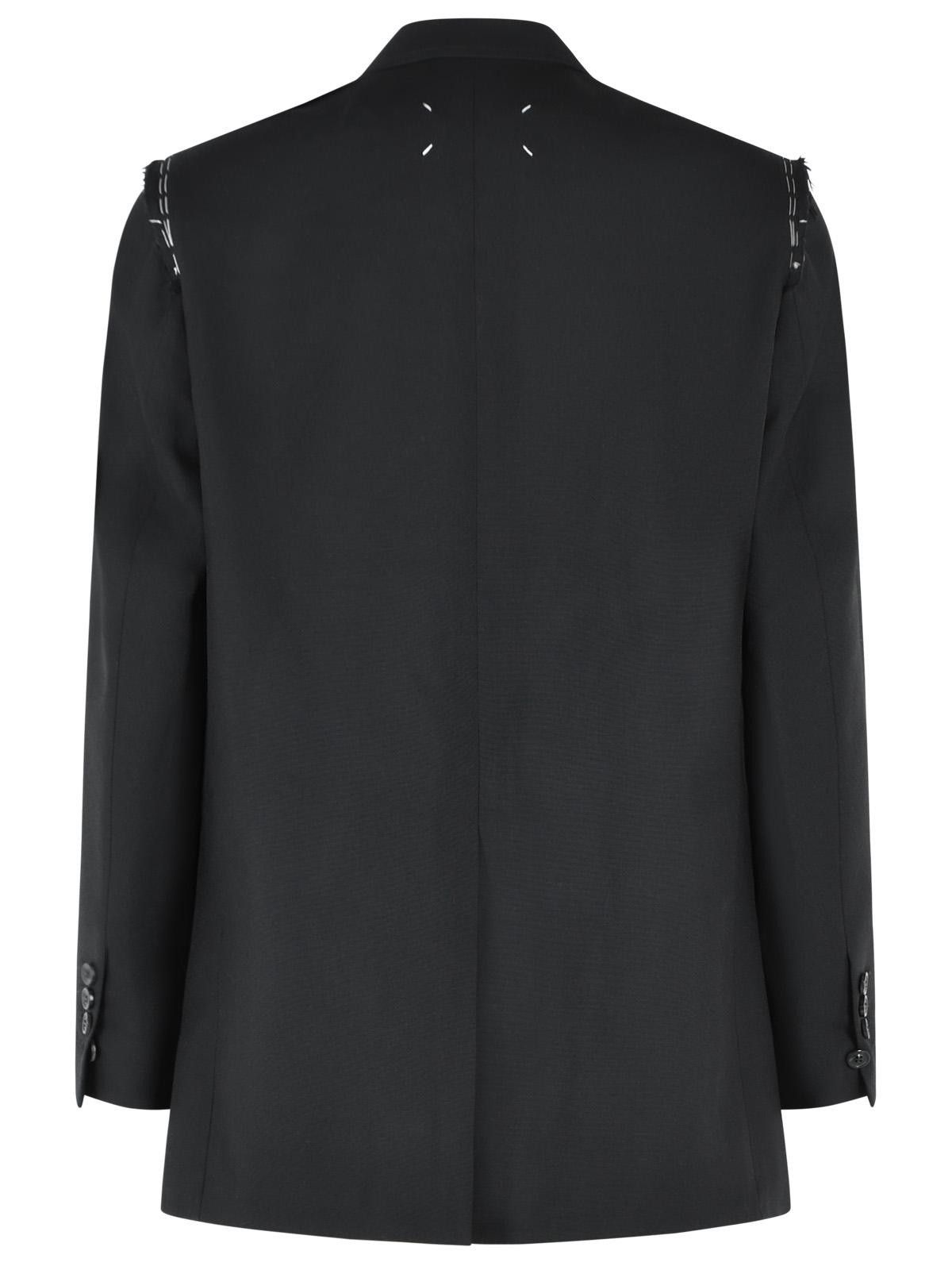 Maison Margiela MAISON MARGIELA Black Virgin Wool Blazer Size M / US 6-8 / IT 42-44 - 3 Thumbnail