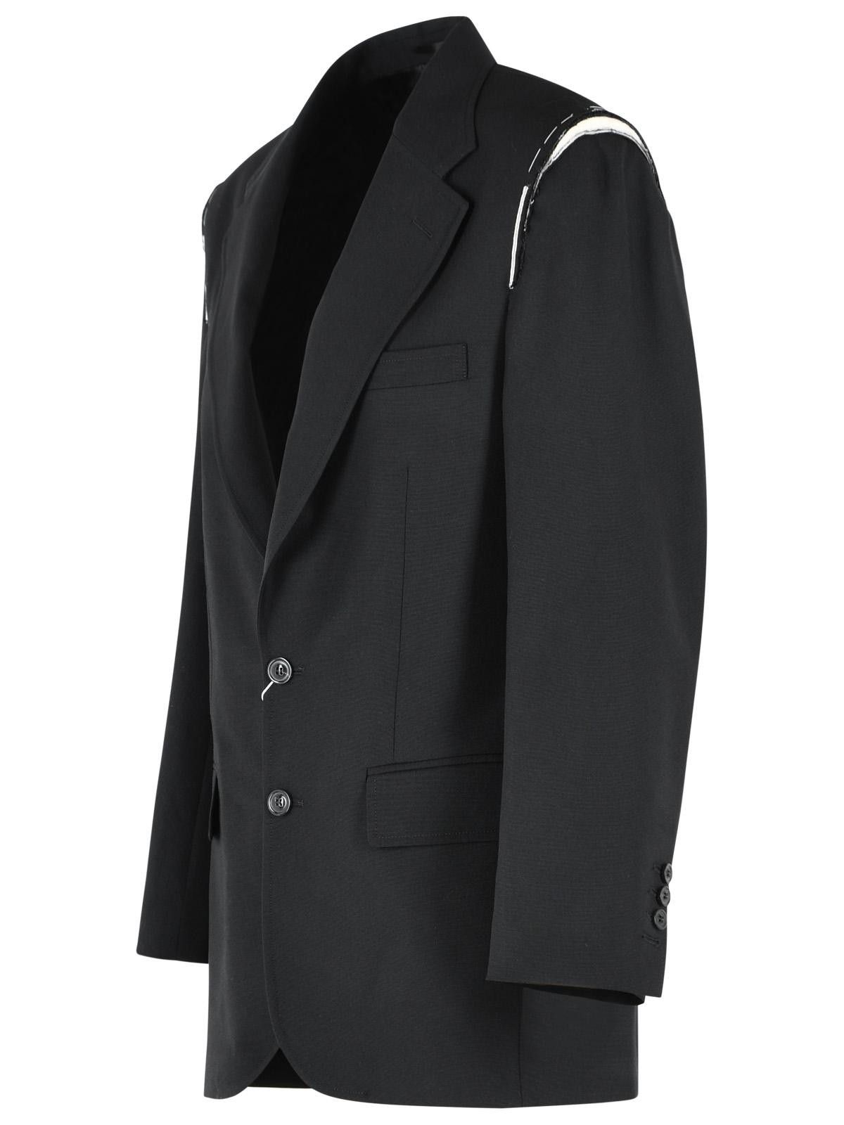 Maison Margiela MAISON MARGIELA Black Virgin Wool Blazer Size M / US 6-8 / IT 42-44 - 2 Thumbnail