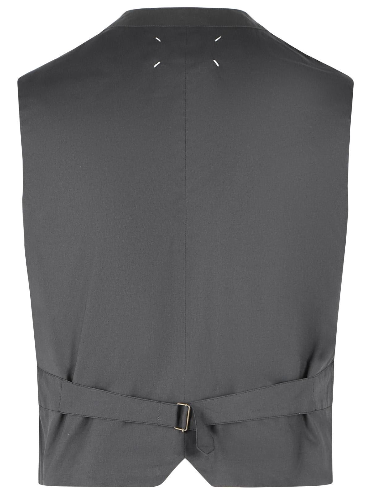 Maison Margiela MAISON MARGIELA Grey Cotton And Silk Vest Size US M / EU 48-50 / 2 - 3 Thumbnail