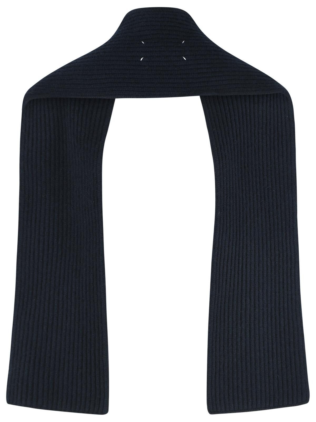 Maison Margiela MAISON MARGIELA Blue Virgin Wool Scarf Size ONE SIZE - 3 Thumbnail