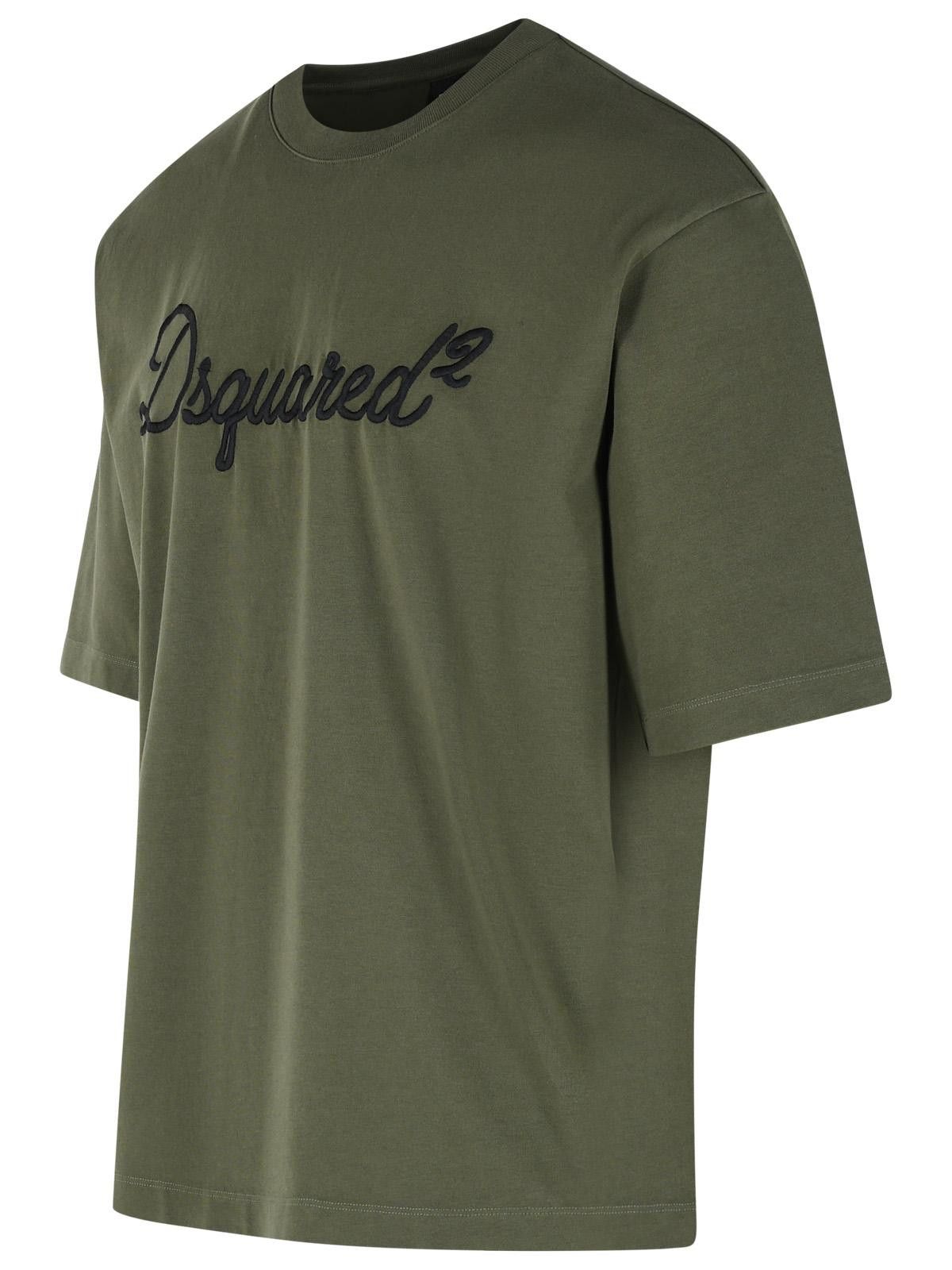 Dsquared2 DSQUARED2 Green Cotton T-Shirt Size US M / EU 48-50 / 2 - 2 Thumbnail