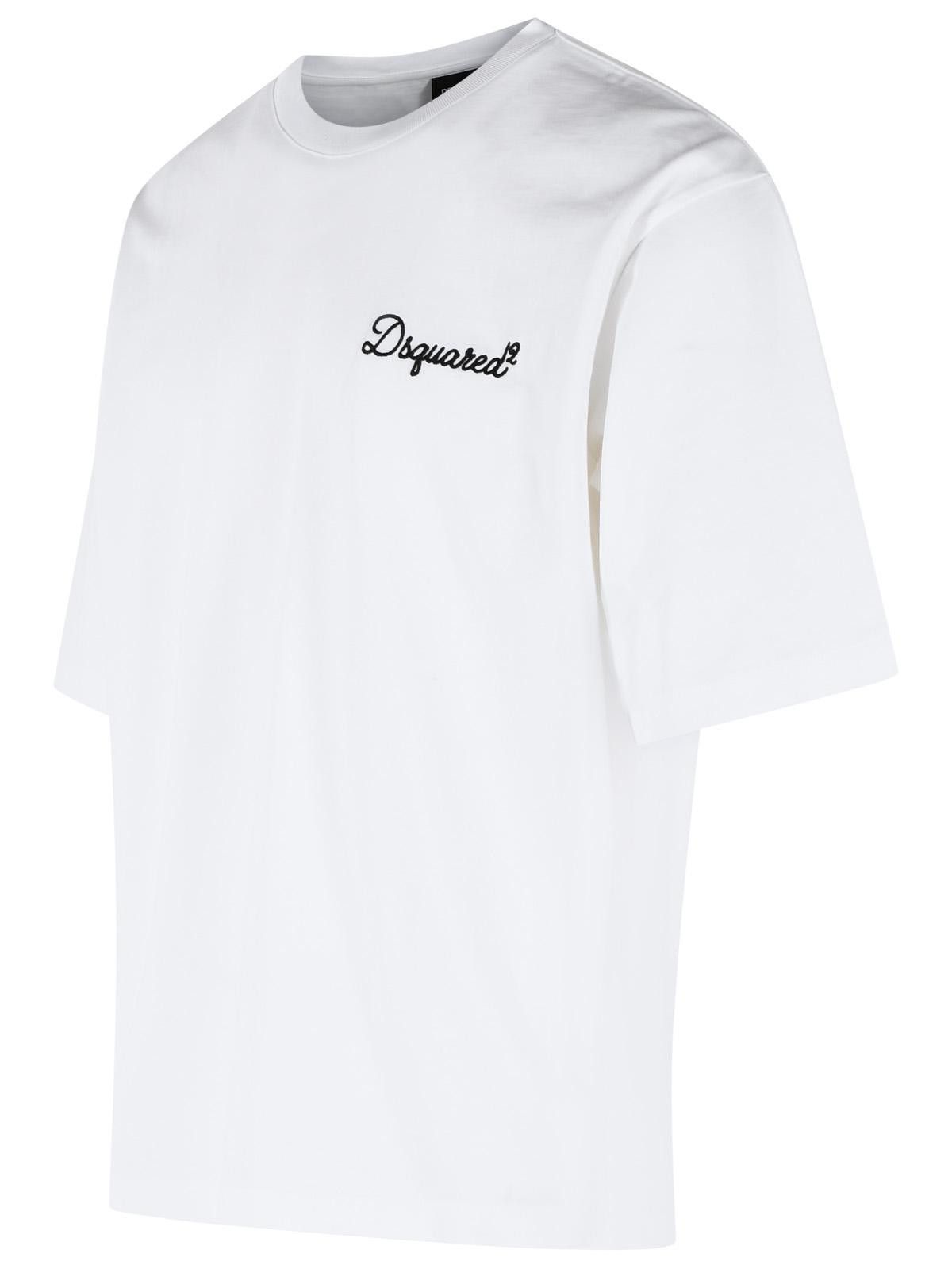 Dsquared2 DSQUARED2 White Cotton T-Shirt Size US L / EU 52-54 / 3 - 2 Thumbnail