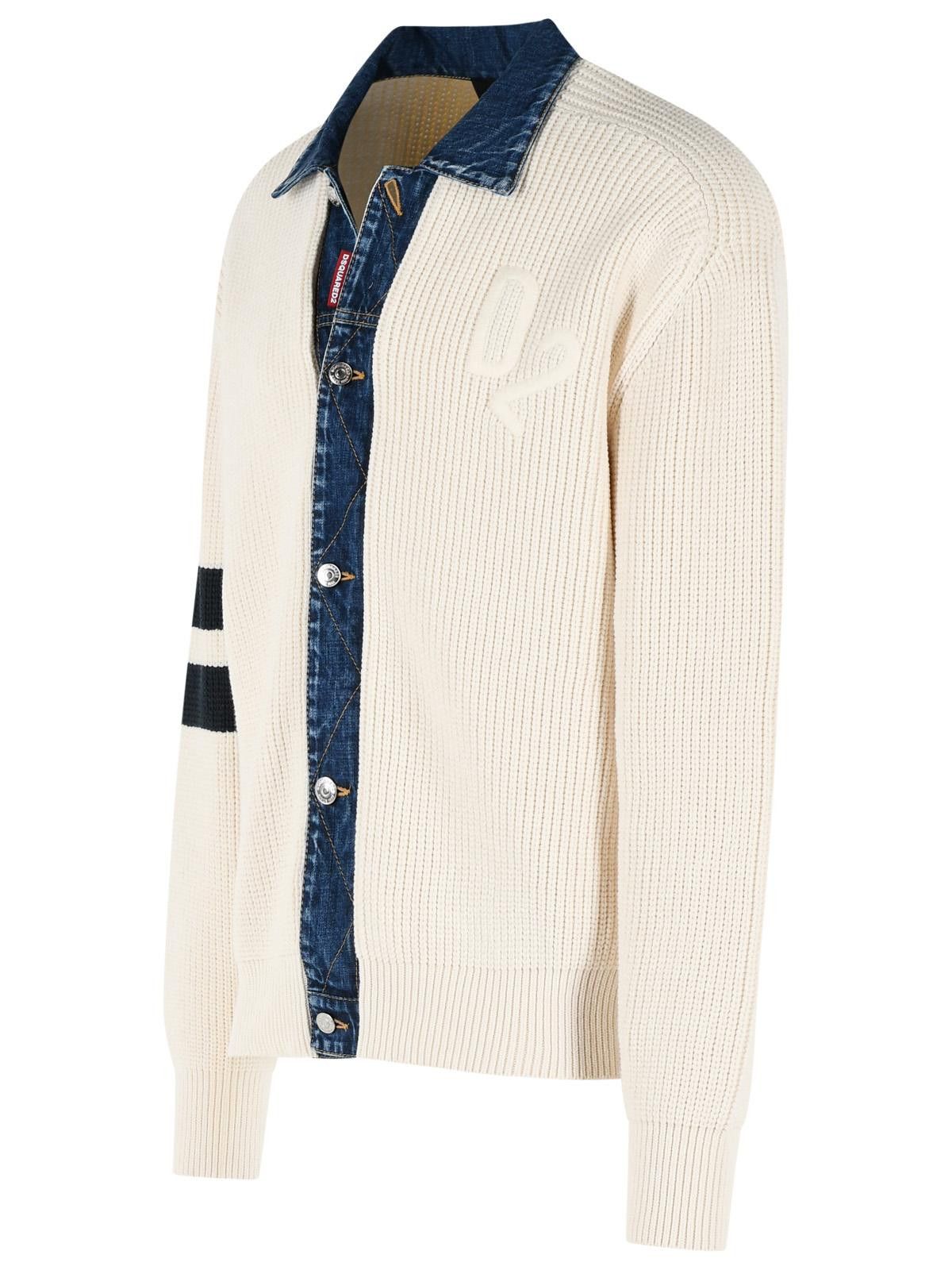 Dsquared2 DSQUARED2 Light Beige Cotton Blend Sweater Size US L / EU 52-54 / 3 - 2 Thumbnail