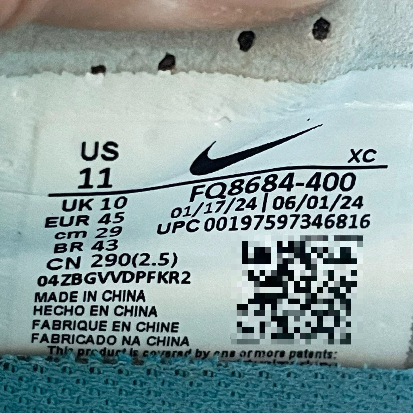 Nike Nike ZOOM VAPOR16PR Blue Hoodie 45 Men Size US L / EU 52-54 / 3 - 6 Thumbnail
