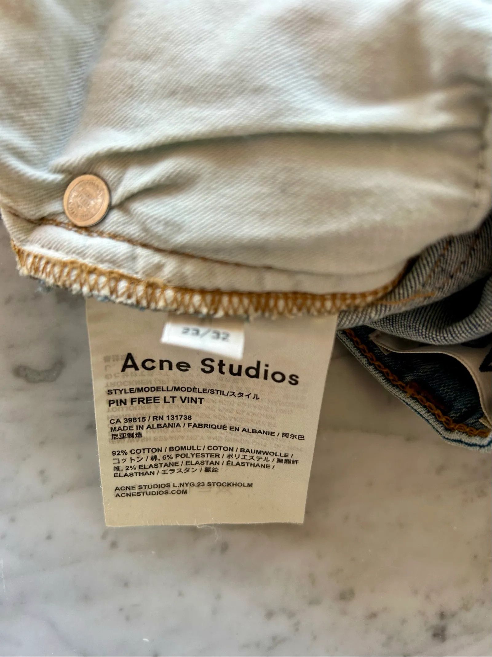Acne Studios Acne Studios Pin Fresh Jeans Size 23" - 3 Thumbnail