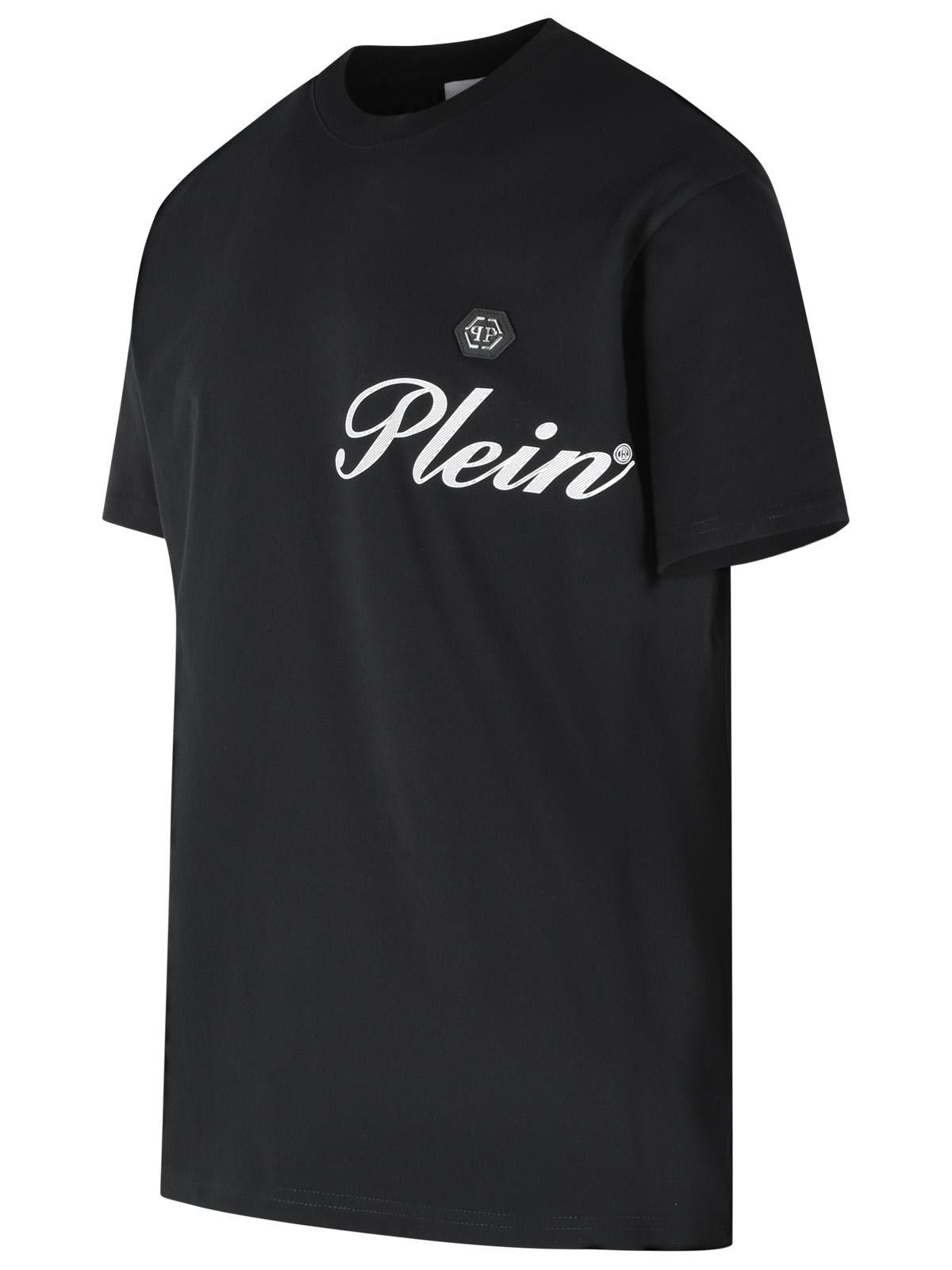 Philipp Plein PHILIPP PLEIN 'Signature' Black Cotton T-Shirt Size US L / EU 52-54 / 3 - 2 Thumbnail