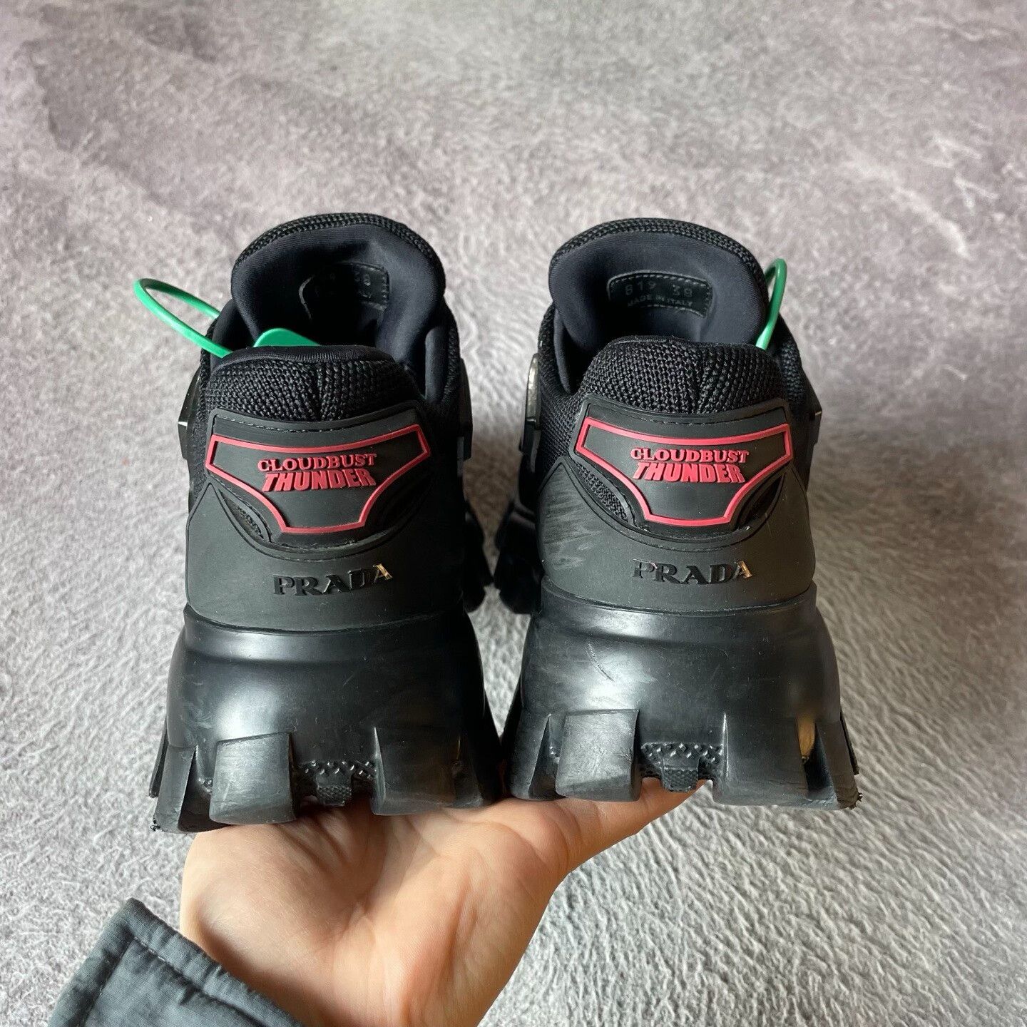 Prada Prada Black Lowtop Sneakers L Women Size US 8 / IT 38 - 3 Thumbnail