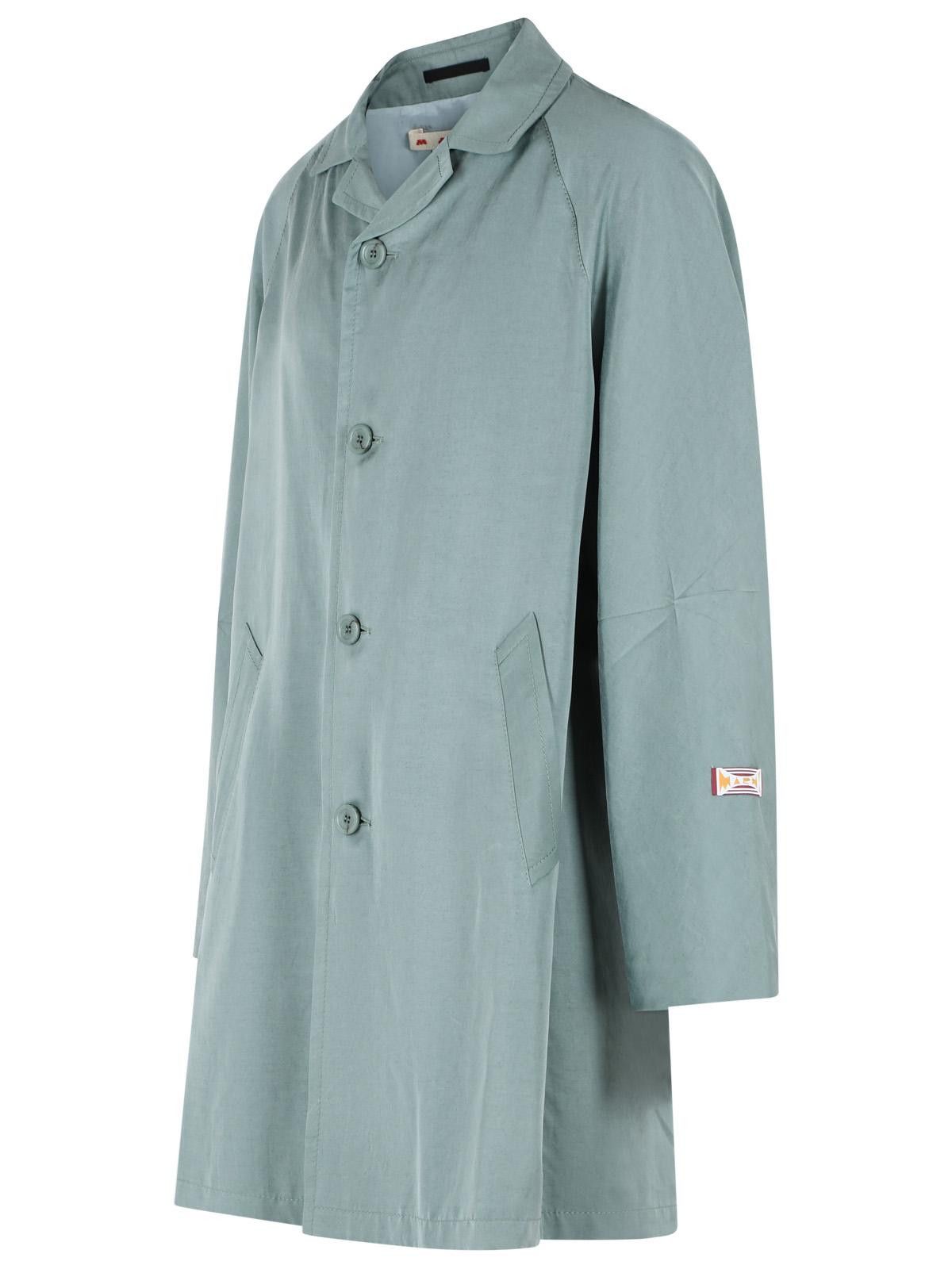 Marni MARNI Green 'Lyocell' Trench Coat Size US L / EU 52-54 / 3 - 2 Thumbnail