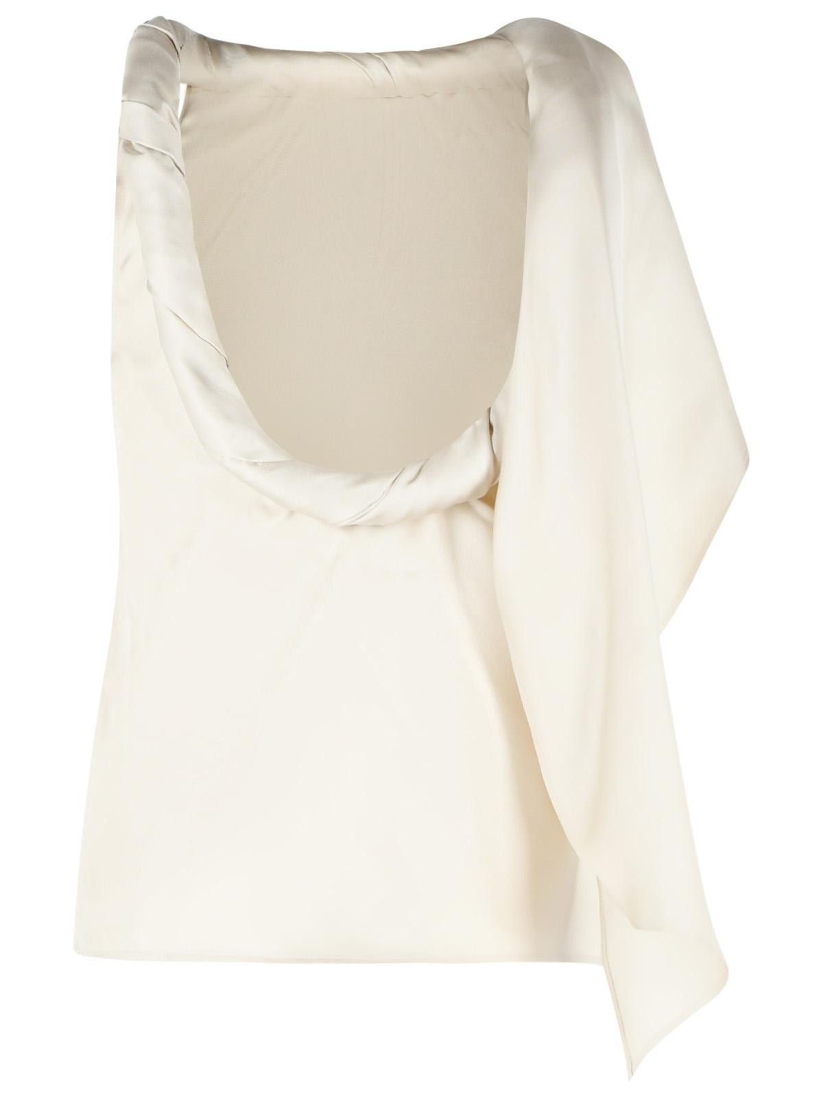 Loulou de Saison LOULOU DE SAISON 'Wilma' Ivory Silk Top Size M / US 6-8 / IT 42-44 - 3 Thumbnail