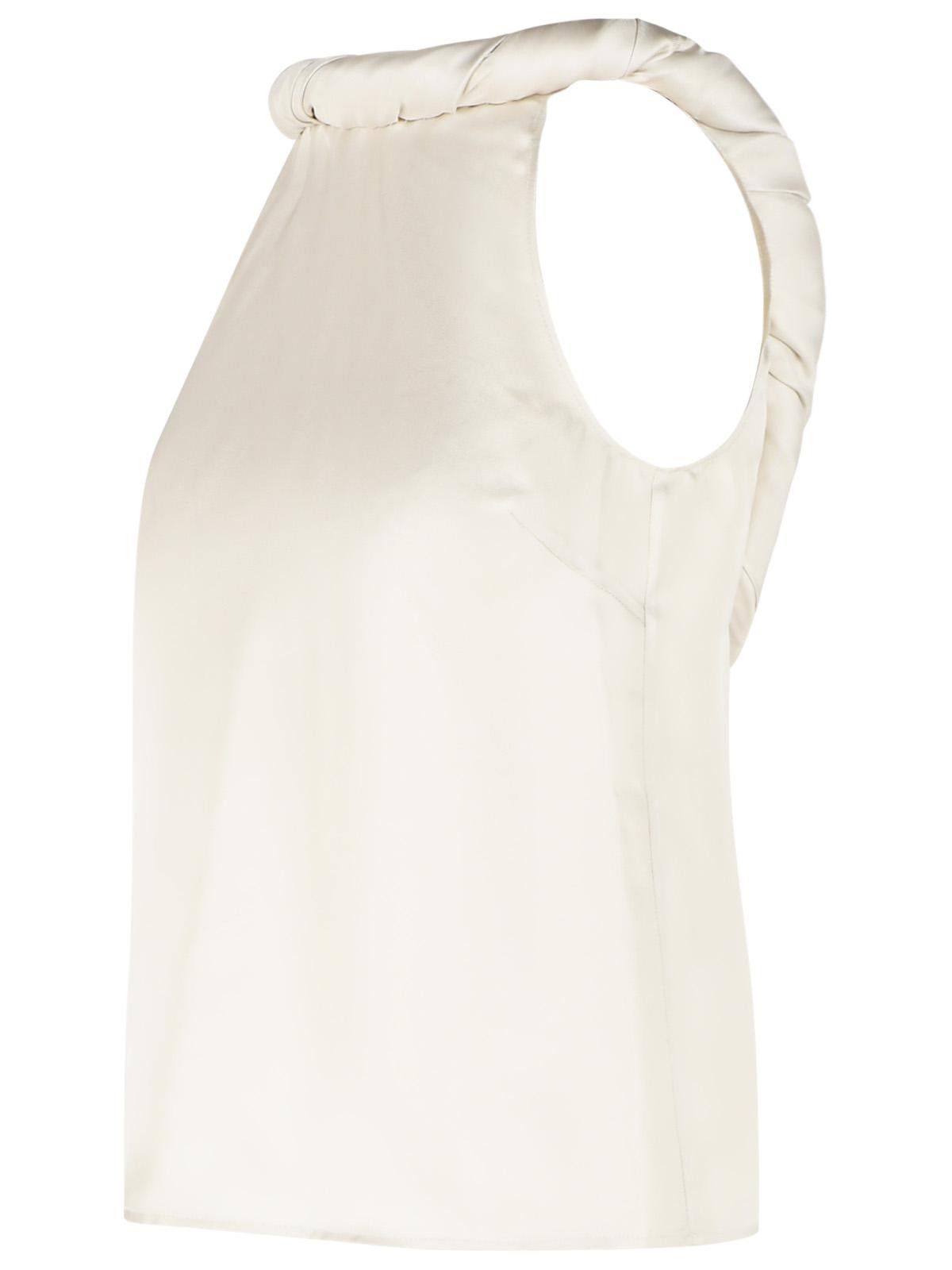 Loulou de Saison LOULOU DE SAISON 'Wilma' Ivory Silk Top Size M / US 6-8 / IT 42-44 - 2 Thumbnail