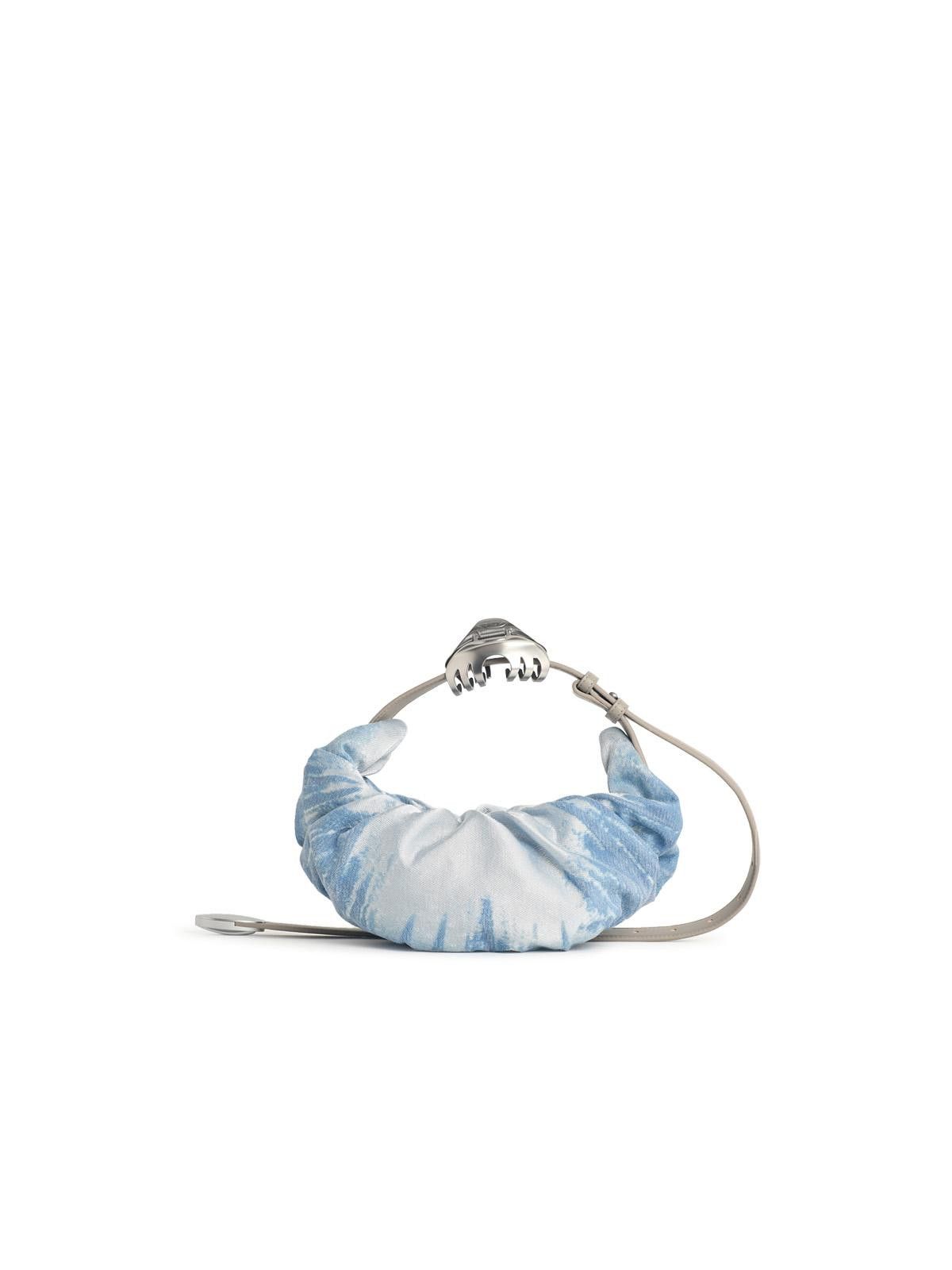 Diesel DIESEL 'Hobo Grab-D' Blue Satin Denim Bag Size ONE SIZE - 3 Thumbnail