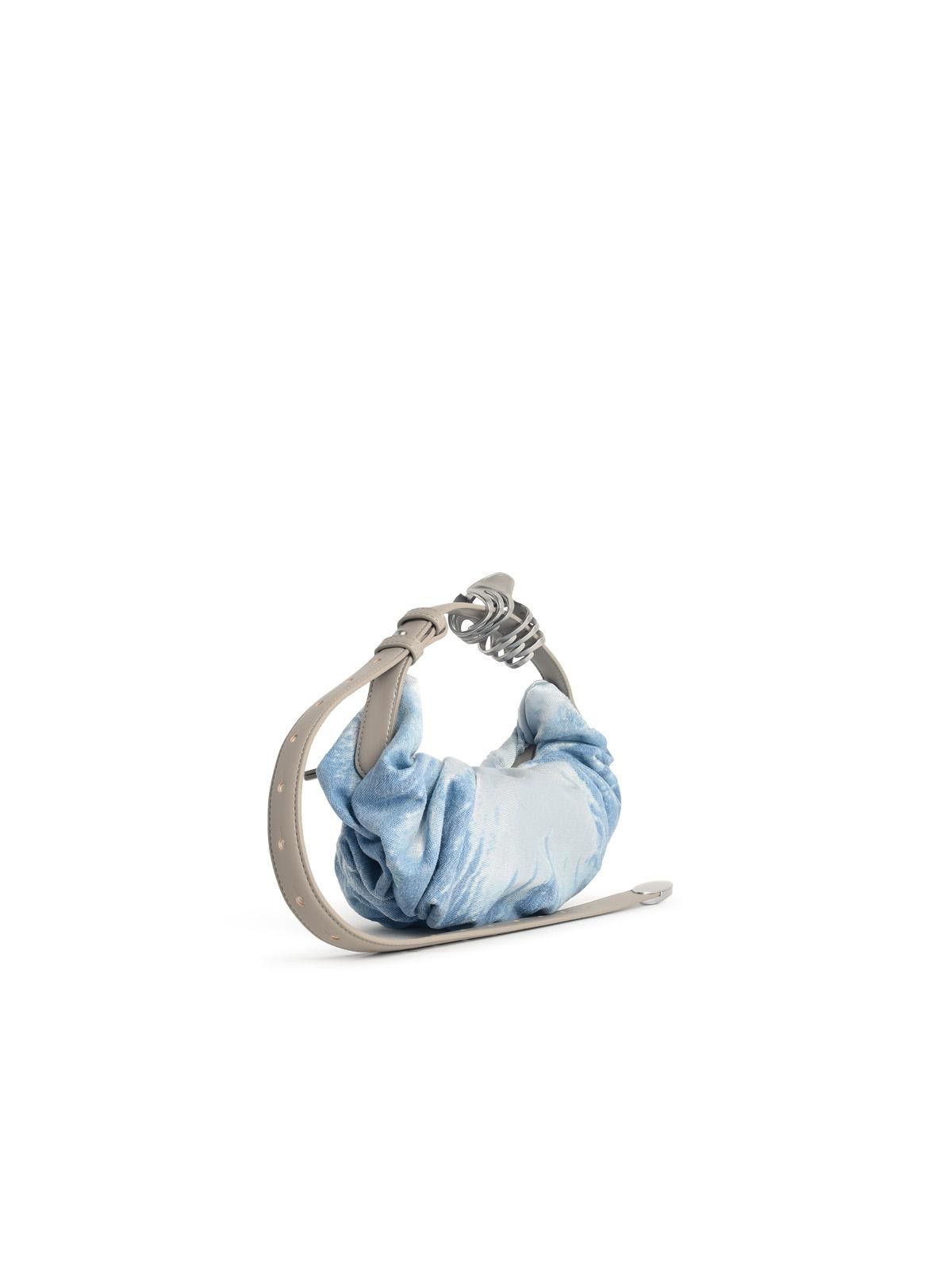 Diesel DIESEL 'Hobo Grab-D' Blue Satin Denim Bag Size ONE SIZE - 2 Thumbnail