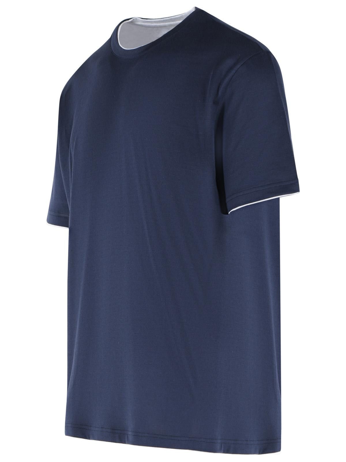Eleventy ELEVENTY Blue Cotton T-Shirt Size US XL / EU 56 / 4 - 2 Thumbnail