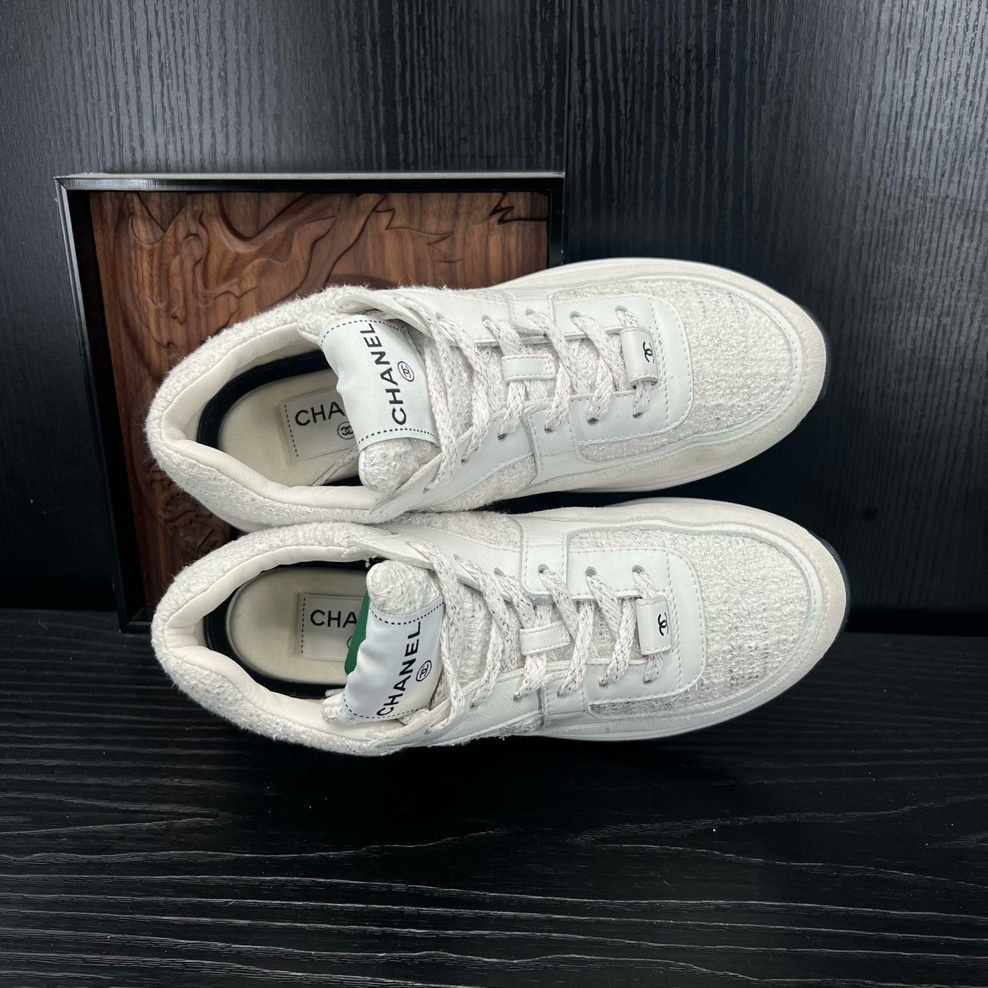 Chanel Chanel Suede White Lowtop Sneakers 36 Women Size US 6 / IT 36 - 8 Thumbnail