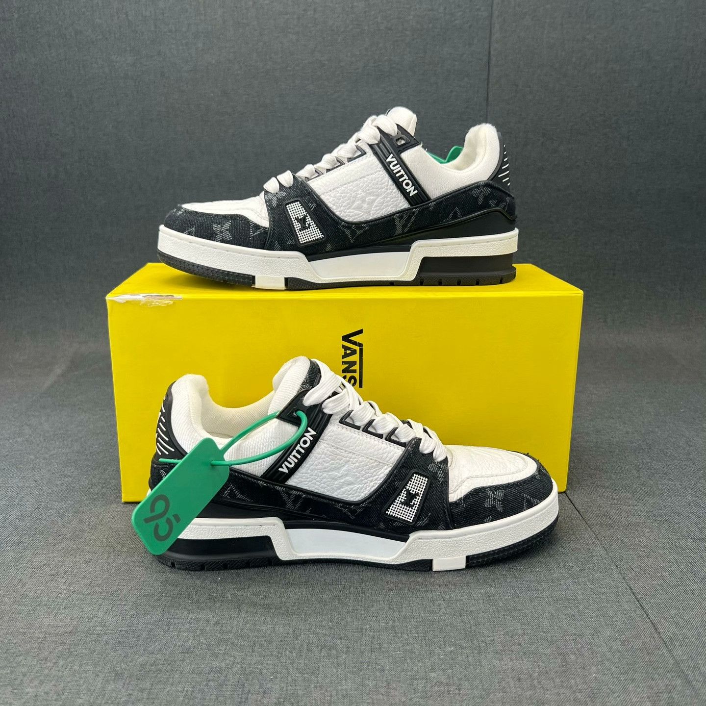 Louis Vuitton Louis Vuitton Training Denim Black Lowtop Sneakers 37 Women Size US 6.5 / IT 36.5 - 3 Thumbnail