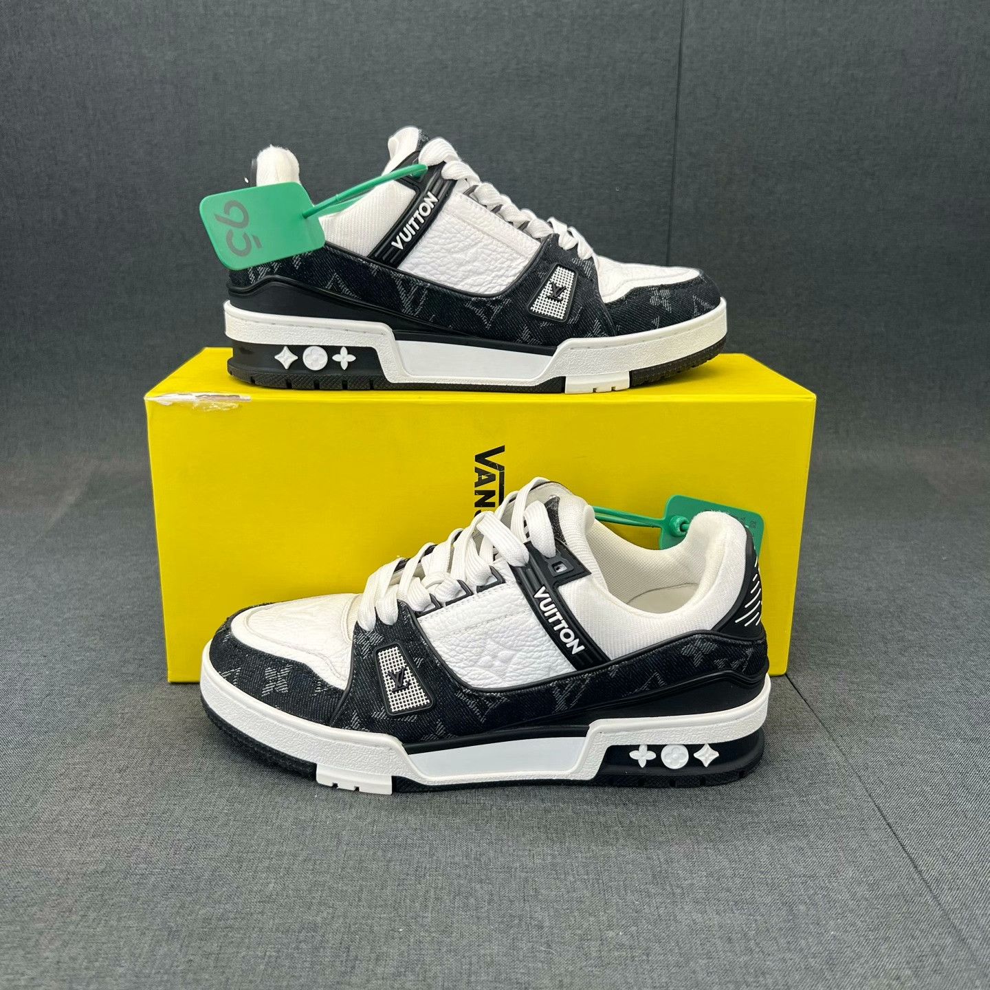 Louis Vuitton Louis Vuitton Training Denim Black Lowtop Sneakers 37 Women Size US 6.5 / IT 36.5 - 2 Thumbnail