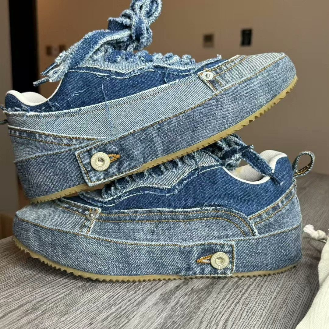 Loewe Loewe Denim Lowtop Sneakers 41 Women Size US 10 / IT 40 - 2 Thumbnail