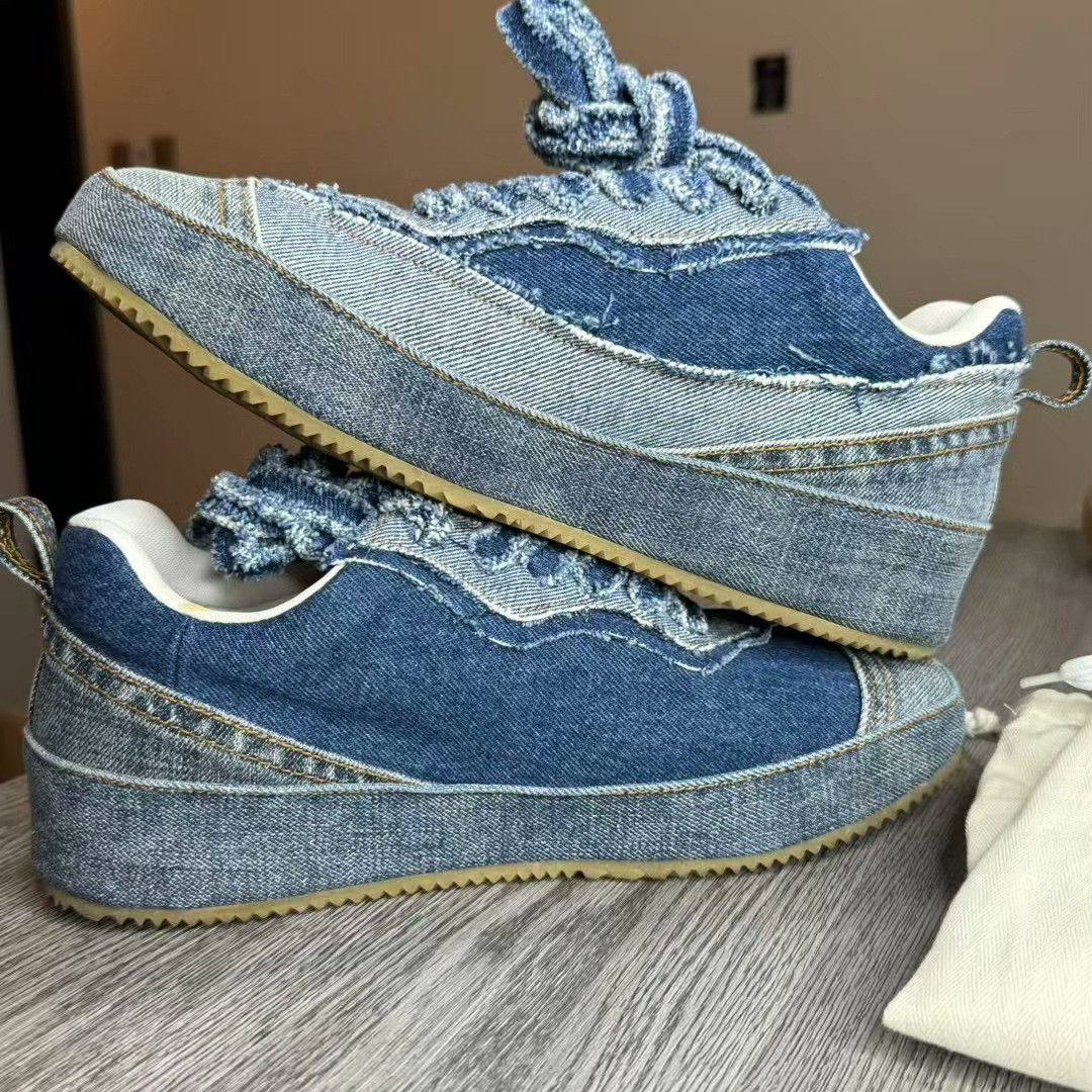 Loewe Loewe Denim Lowtop Sneakers 41 Women Size US 10 / IT 40 - 3 Thumbnail