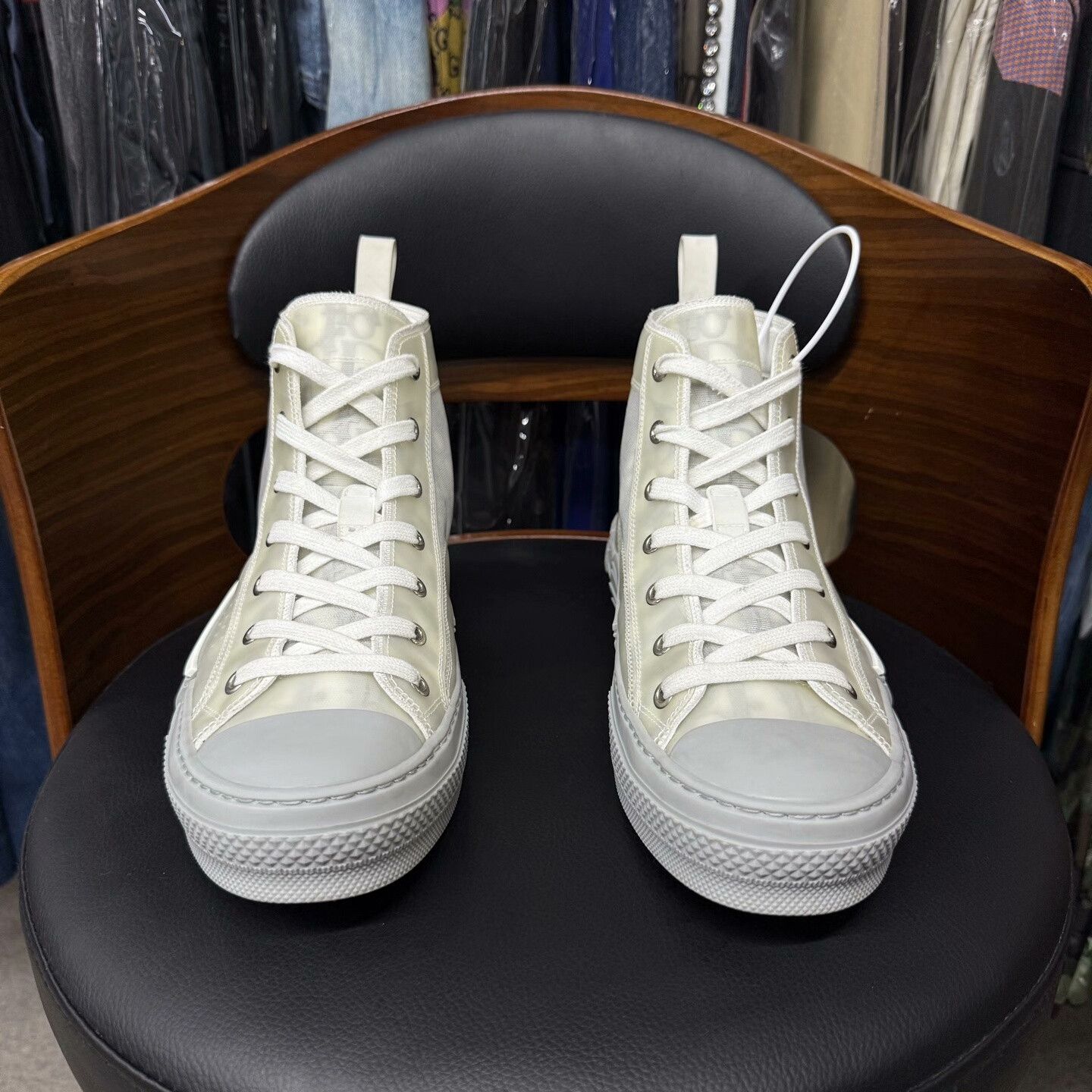 Dior Dior Gray Hitop Sneakers 23 Women Size US 8 / IT 38 - 2 Thumbnail