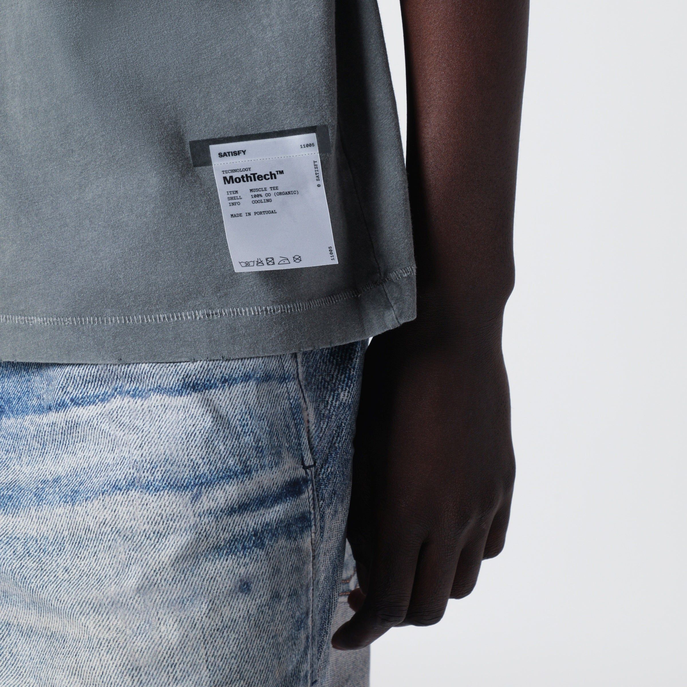 Satisfy Satisfy Mothtech Faded Black Tank Top With Perforations Size US S / EU 44-46 / 1 - 2 Thumbnail