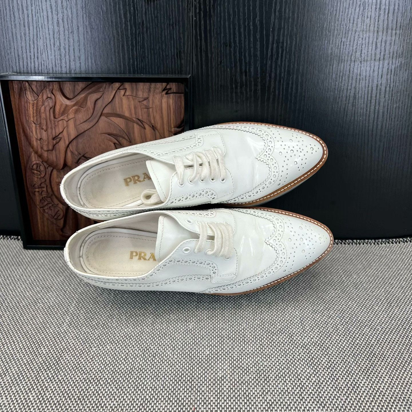 Prada Prada White Lowtop Sneakers 36 Women Size US 6 / IT 36 - 8 Thumbnail