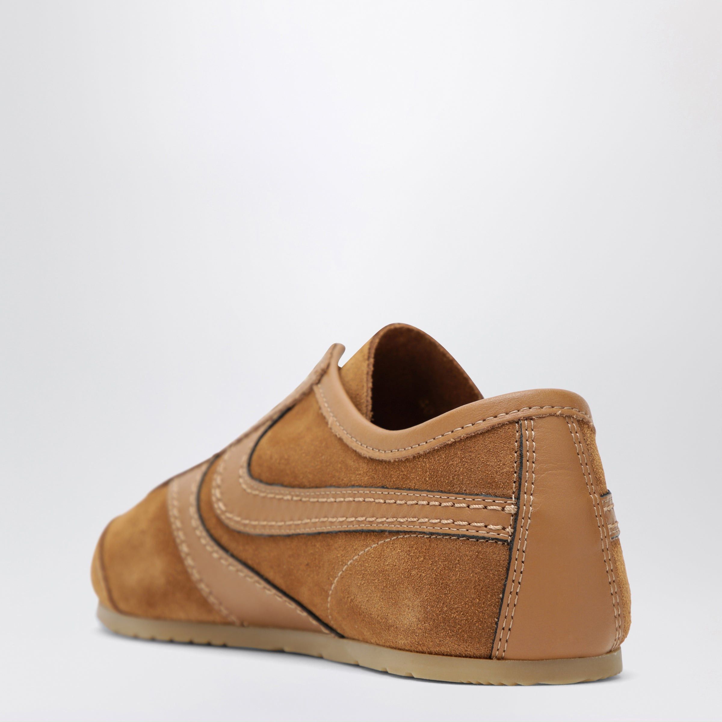 Dries Van Noten Dries Van Noten Brown Leather And Suede Sneakers Size US 11 / IT 41 - 2 Thumbnail