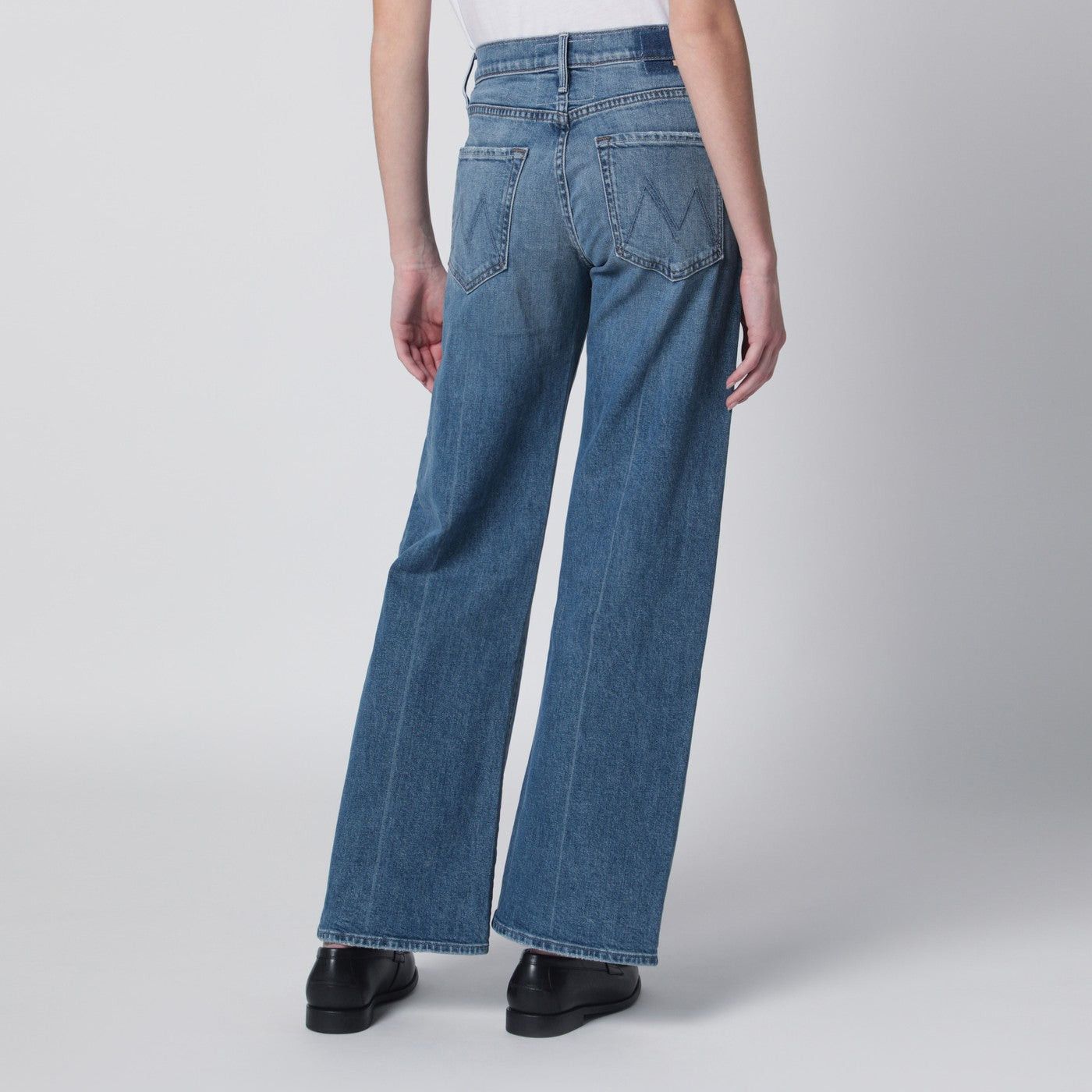 MOTHER Mother The Mid Rise Lasso Sneak Jeans In Mid-Blue Wash Size 27" / US 4 / IT 40 - 2 Thumbnail