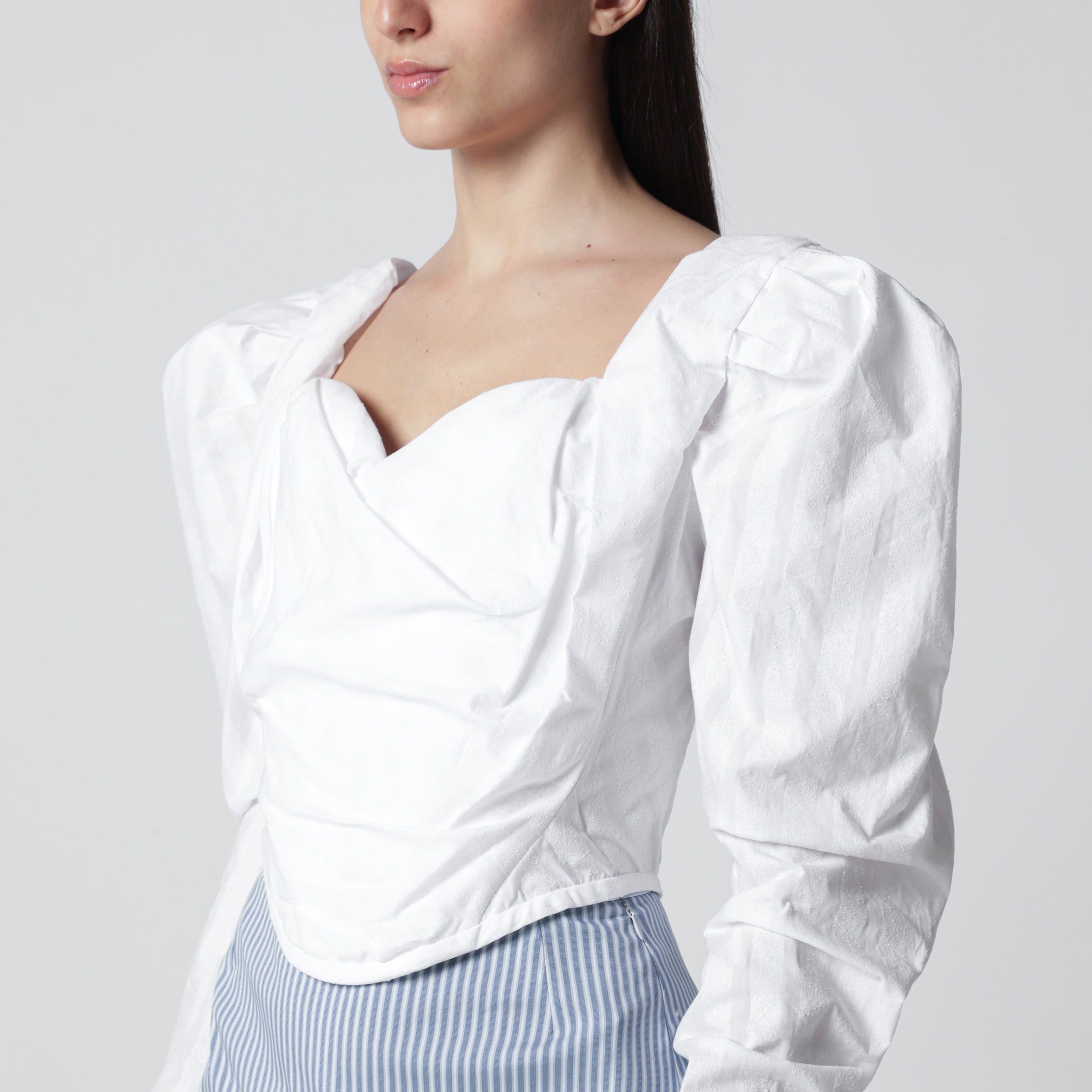 Vivienne Westwood Vivienne Westwood Sunday Corset Top In White Cotton Size M / US 6-8 / IT 42-44 - 2 Thumbnail