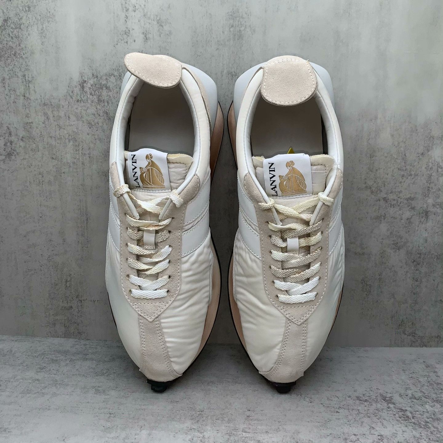 Lanvin Lanvin Distressed White Lowtop Sneakers 45 Men Size US 11.5 / EU 44-45 - 6 Thumbnail