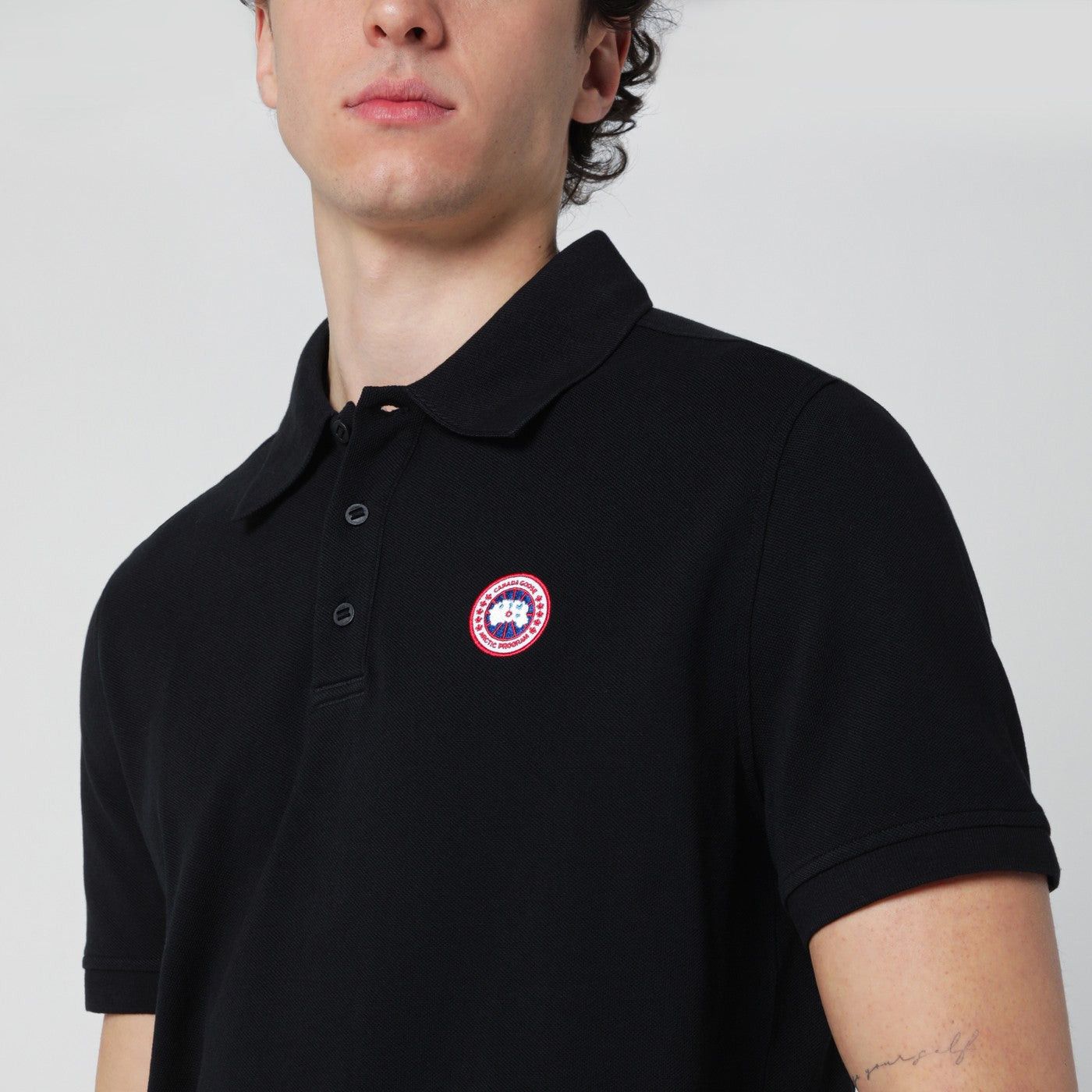 Canada Goose Canada Goose Black Polo Shirt With Logo Patch Size US S / EU 44-46 / 1 - 2 Thumbnail