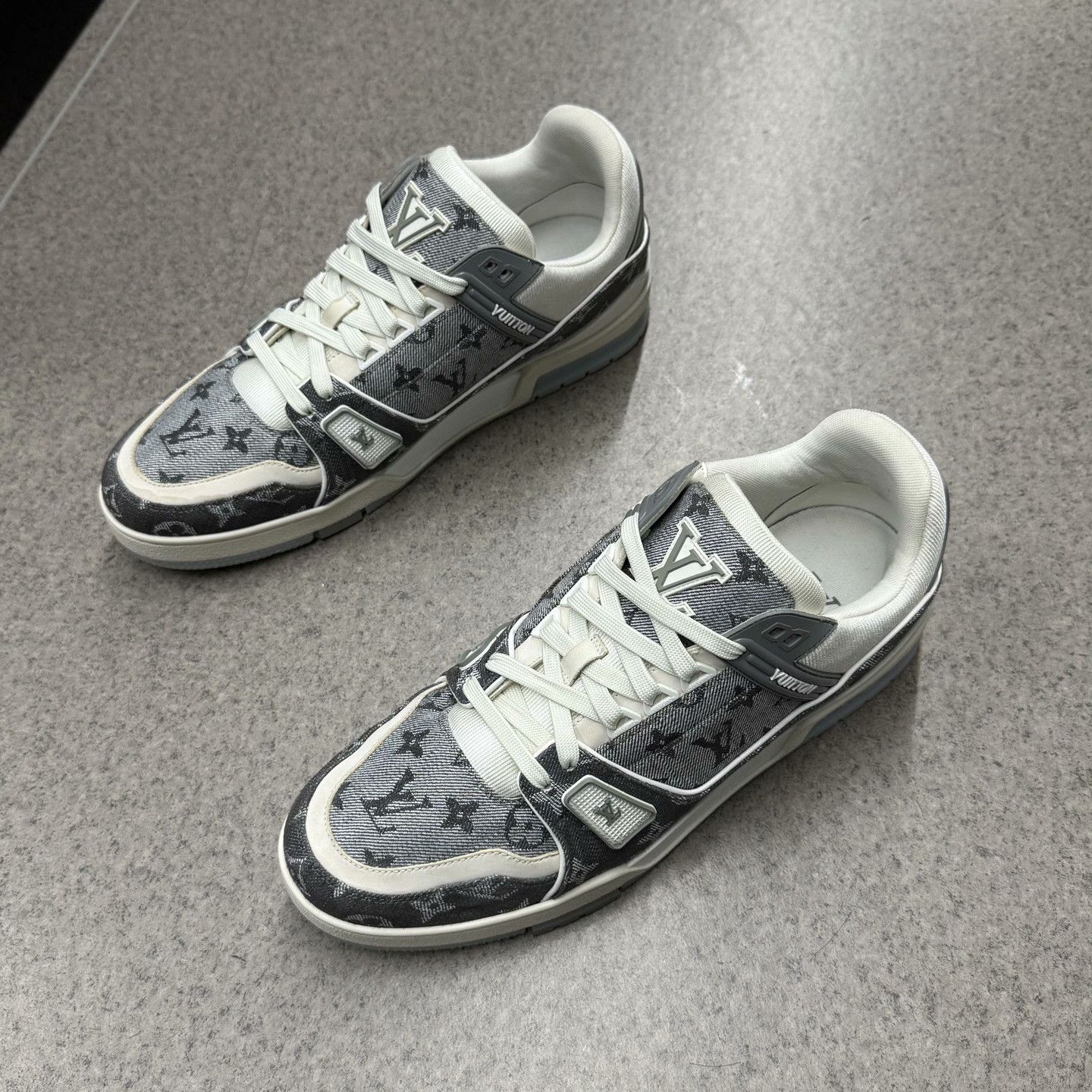 Louis Vuitton Louis Vuitton Training Denim White Lowtop Sneakers 10 Men Size US 10 / EU 43 - 5 Thumbnail