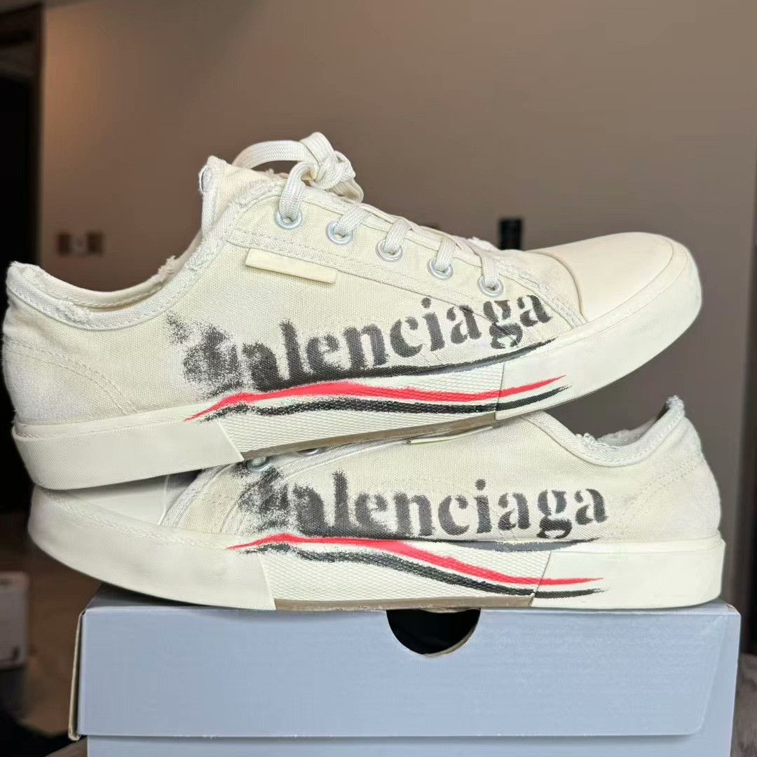 Balenciaga Balenciaga Canvas Lowtop Sneakers 44 Men Size US 10.5 / EU 43-44 - 2 Thumbnail