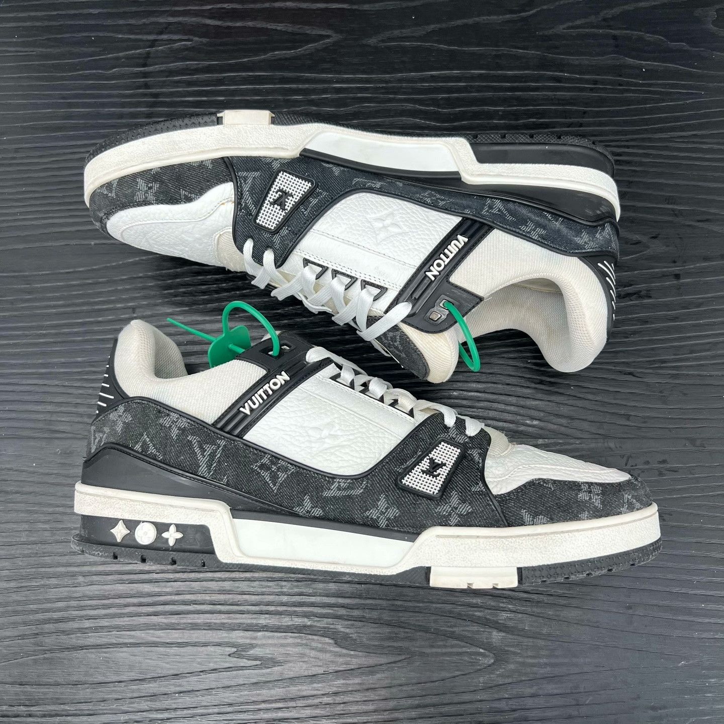 Louis Vuitton Louis Vuitton Training Denim Black Lowtop Sneakers 44 Men Size US 10.5 / EU 43-44 - 2 Thumbnail