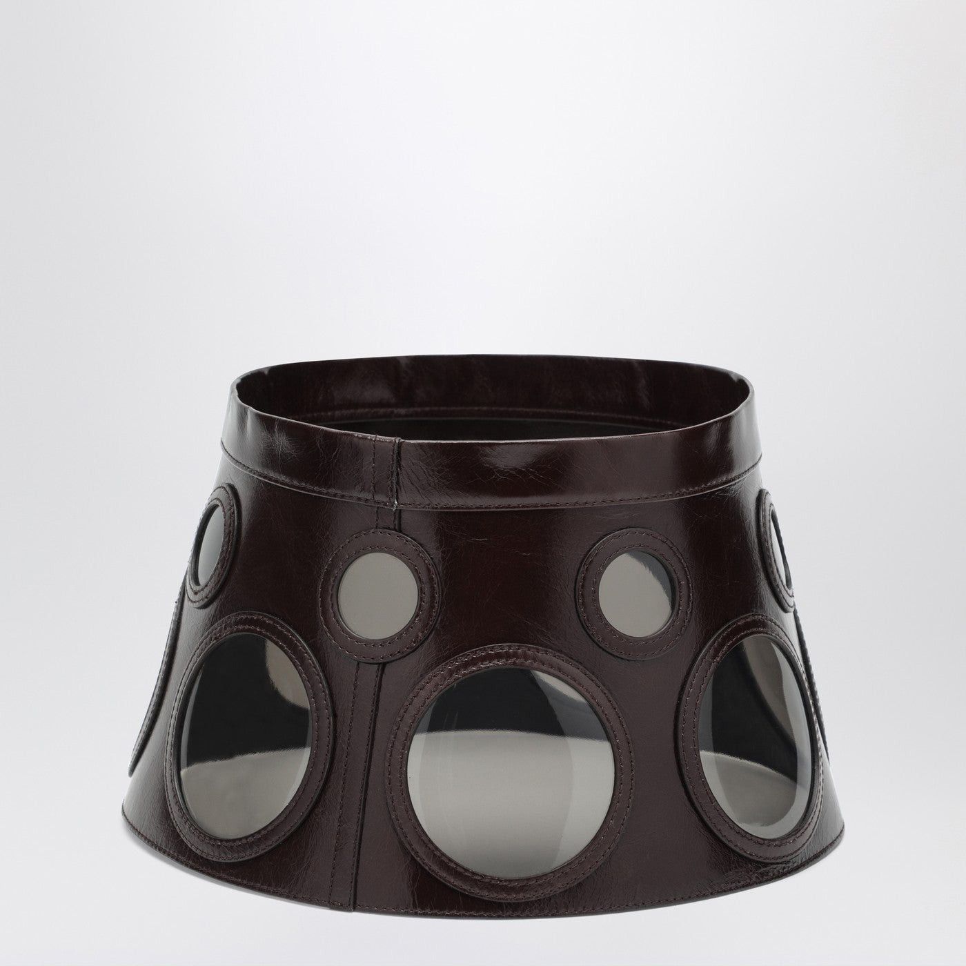 Prada Prada Visor Brown In Leather And Plexiglass Size ONE SIZE - 2 Thumbnail